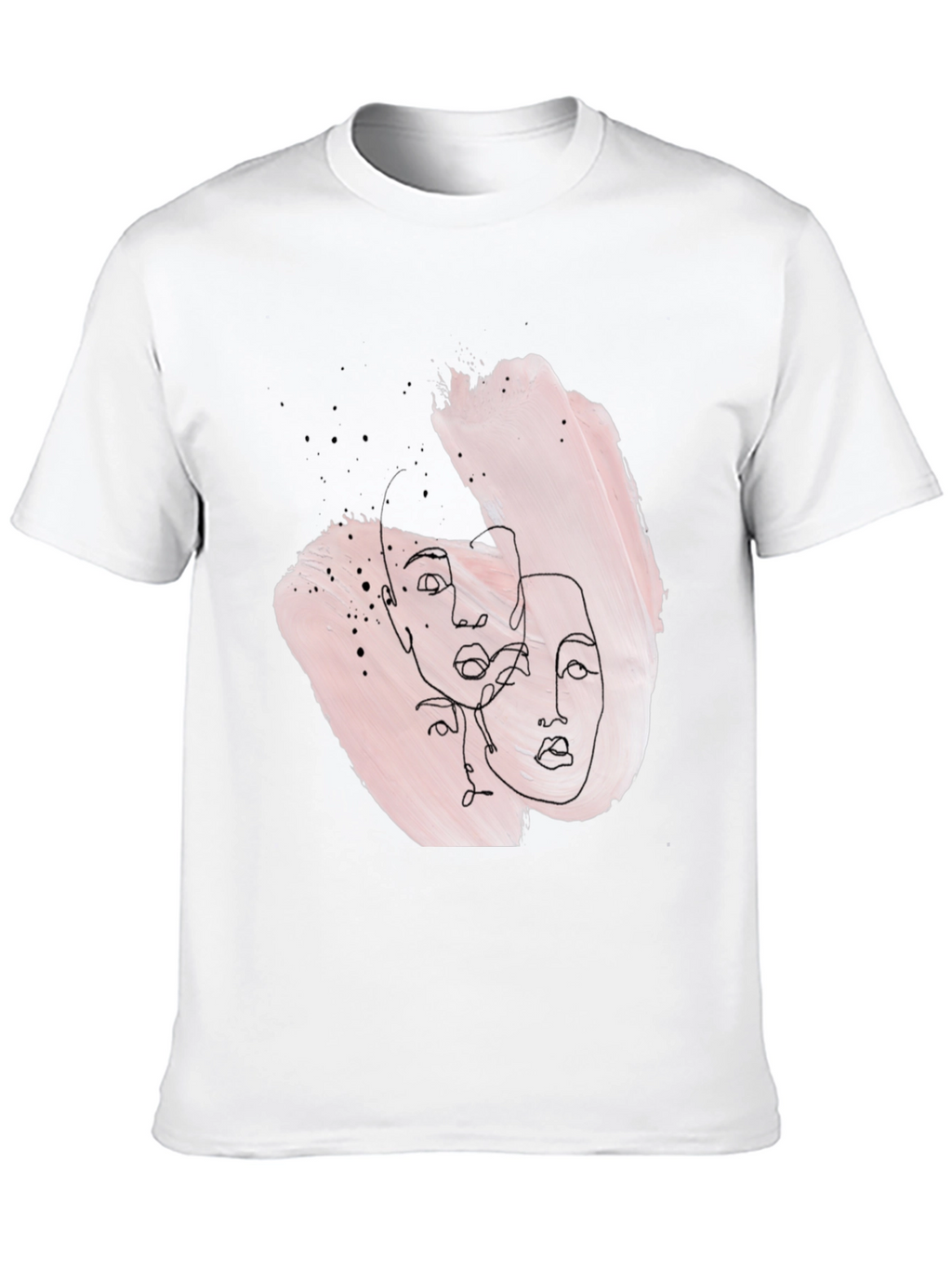 Abstract Faces Graphic Tee - Stylish Unisex T-Shirt