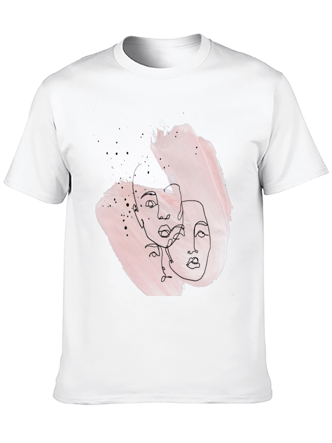 Abstract Faces Graphic Tee - Stylish Unisex T-Shirt
