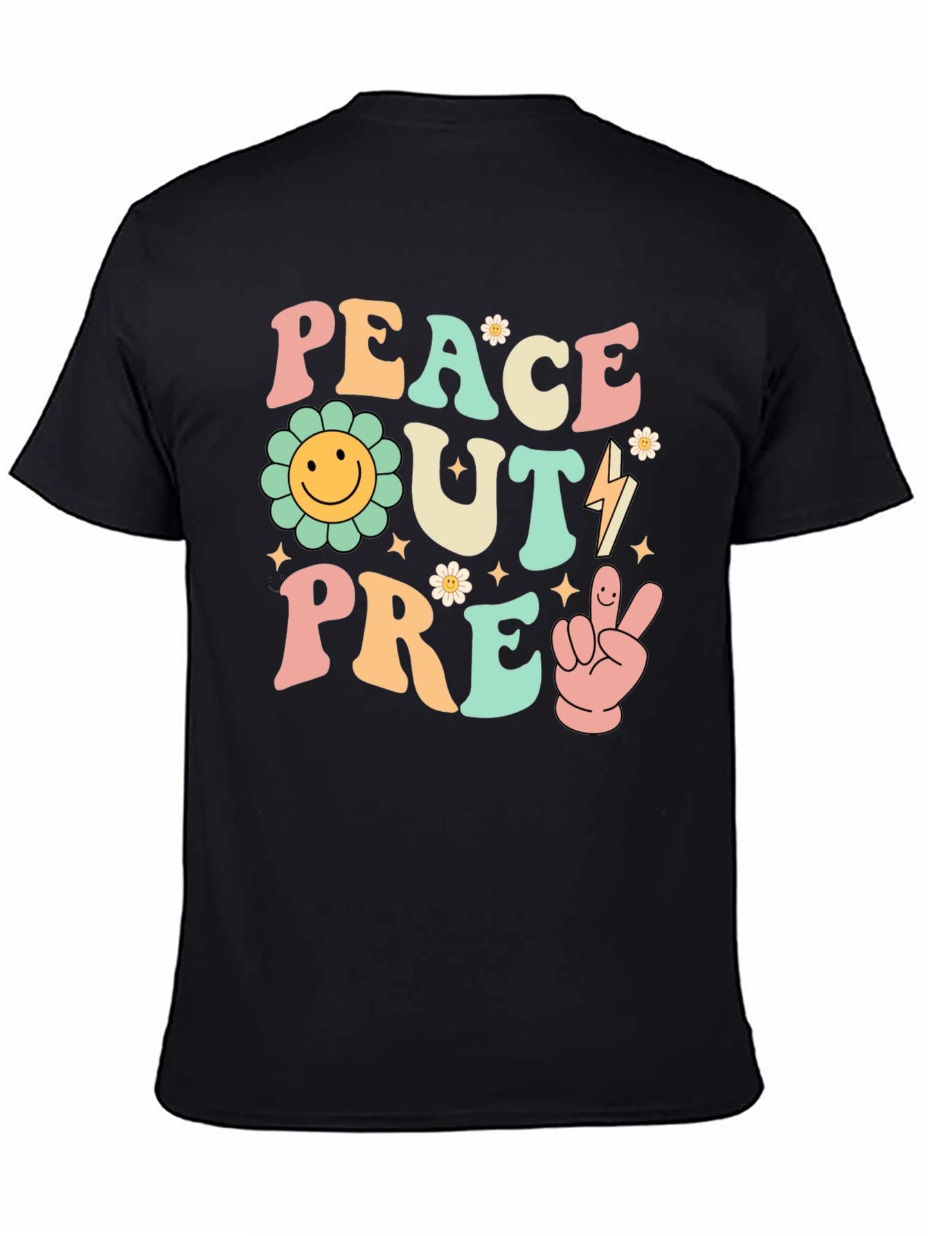 Peace Out Pre-K Groovy Graphic Tee