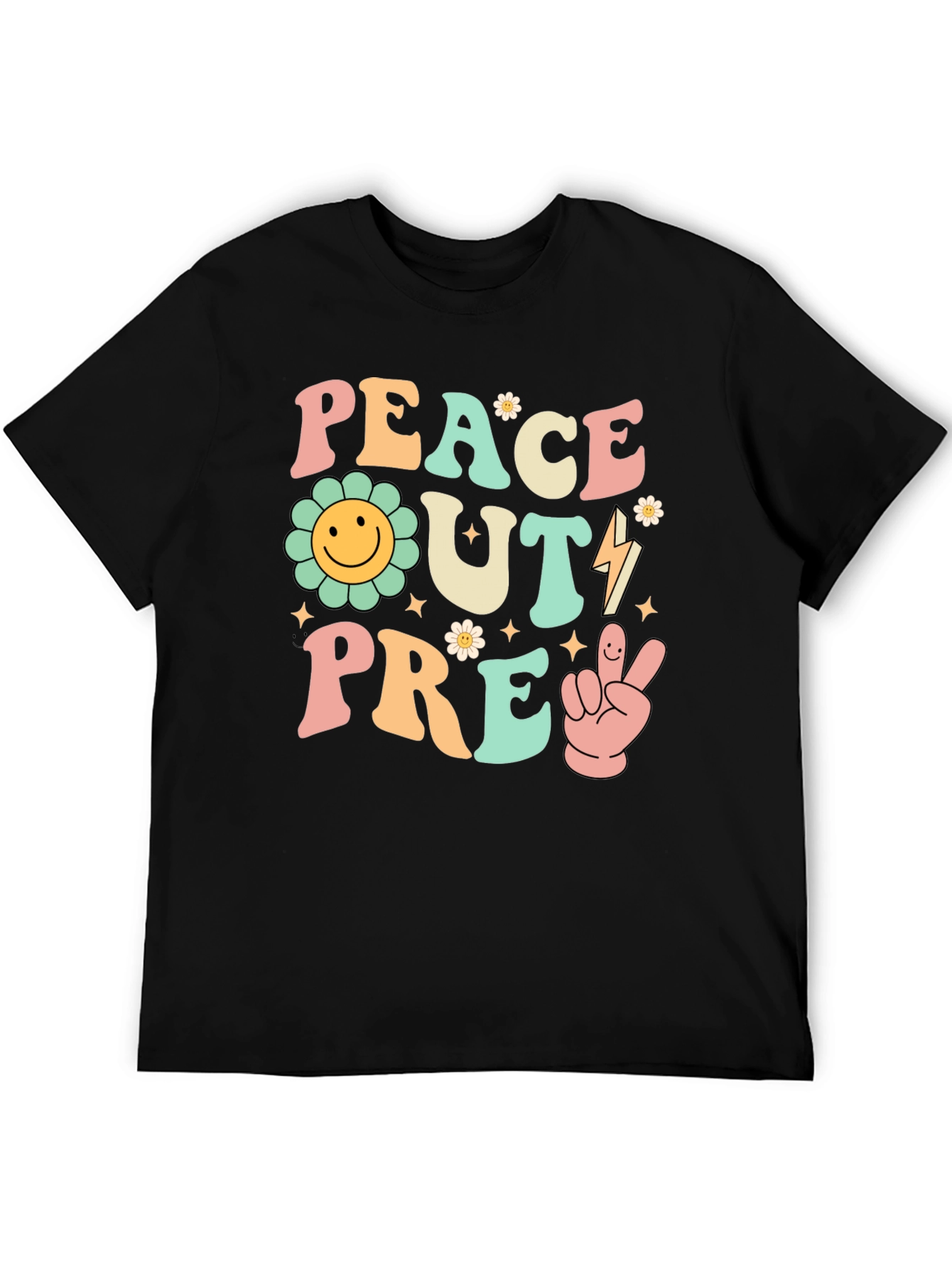 Peace Out Pre-K Groovy Graphic Tee