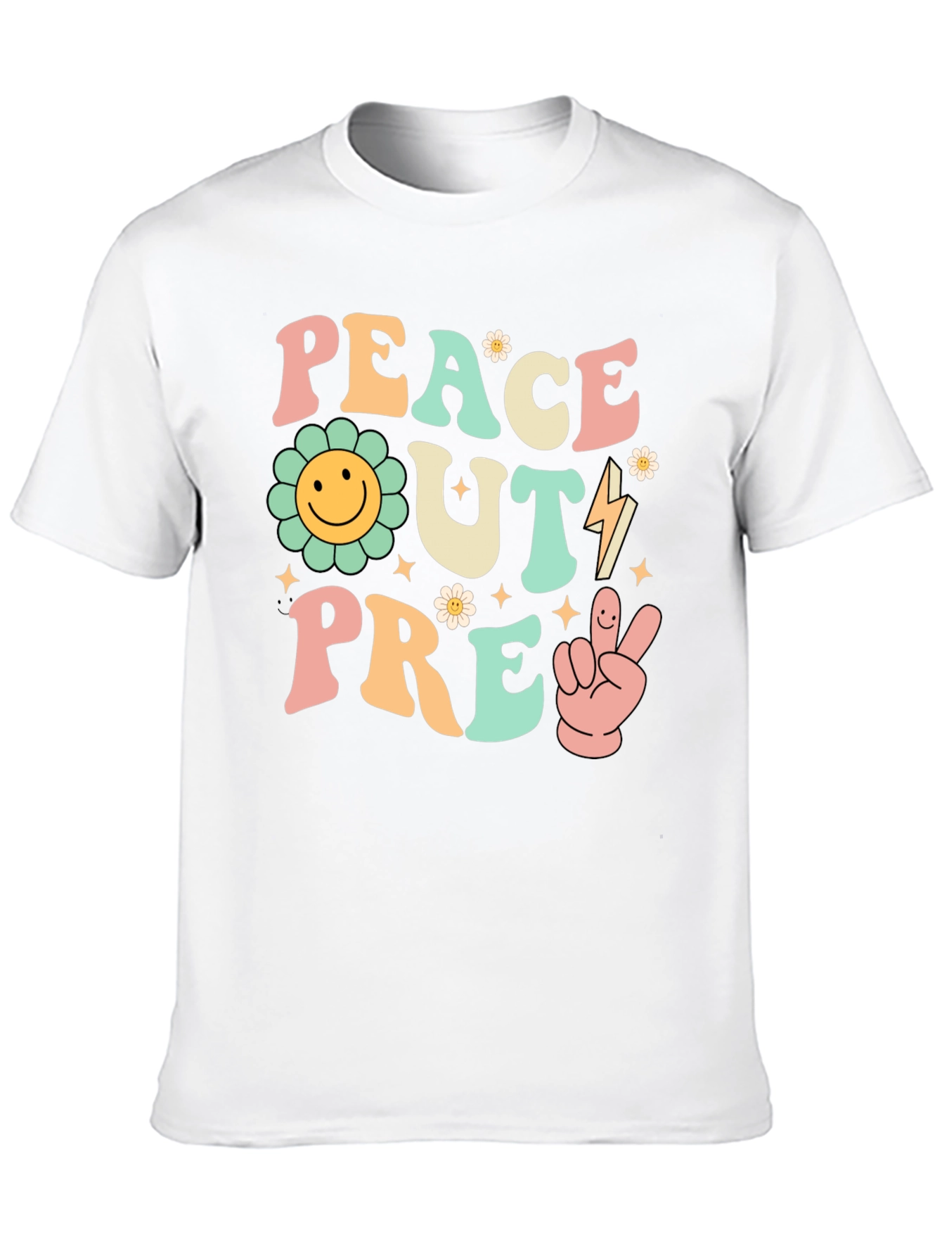 Peace Out Pre-K Groovy Graphic Tee