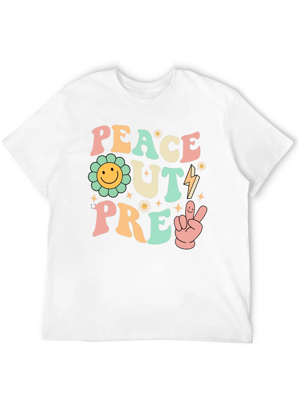 Peace Out Pre-K Groovy Graphic Tee