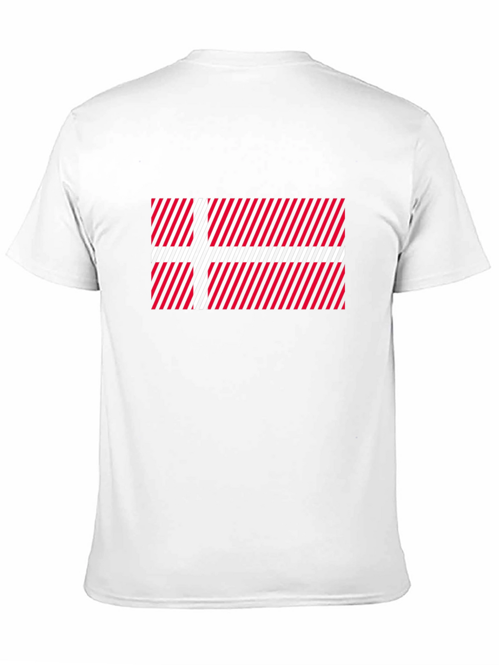 Danish Flag Pattern T-Shirt