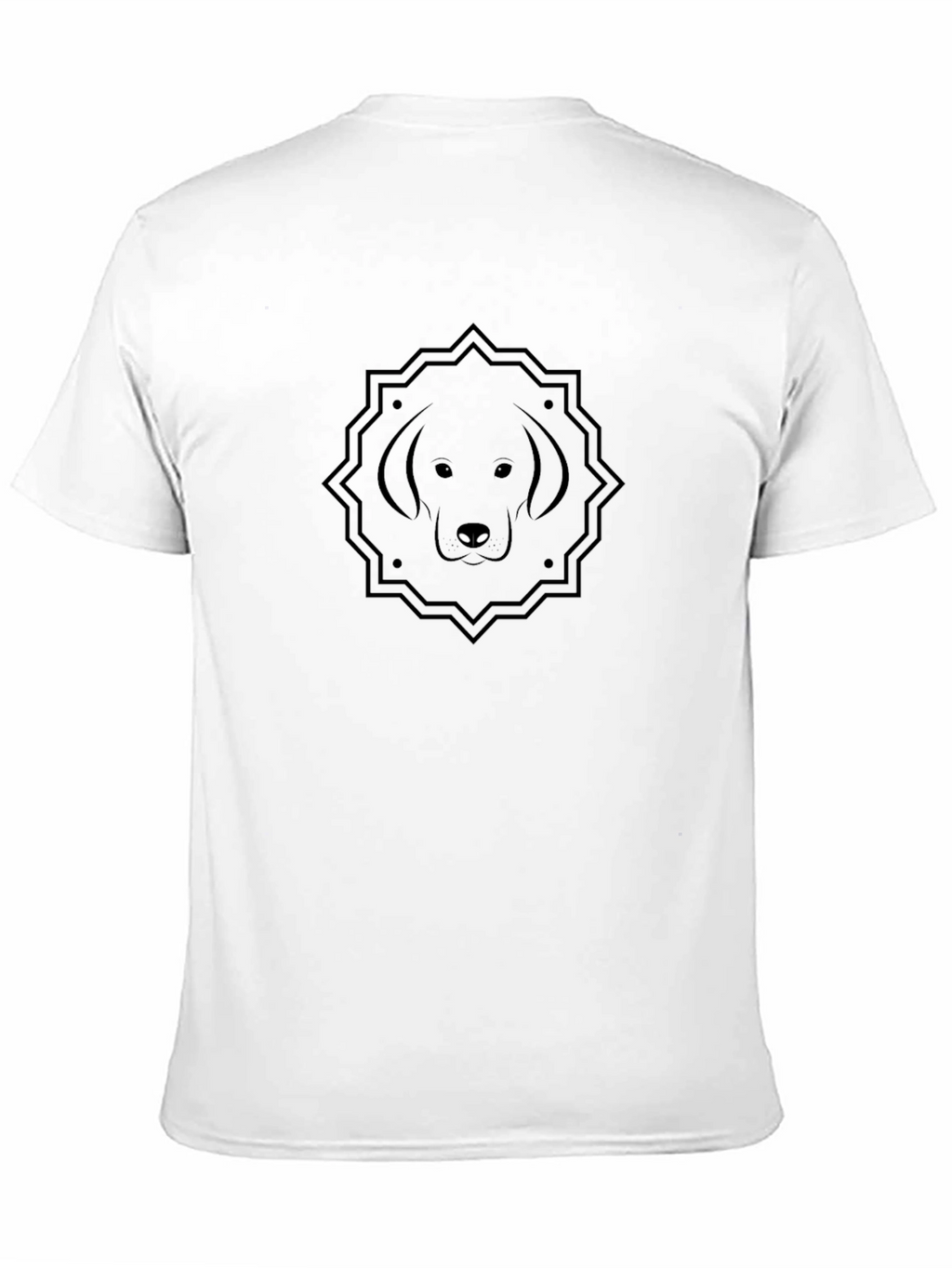 Dog Face Graphic Black T-Shirt