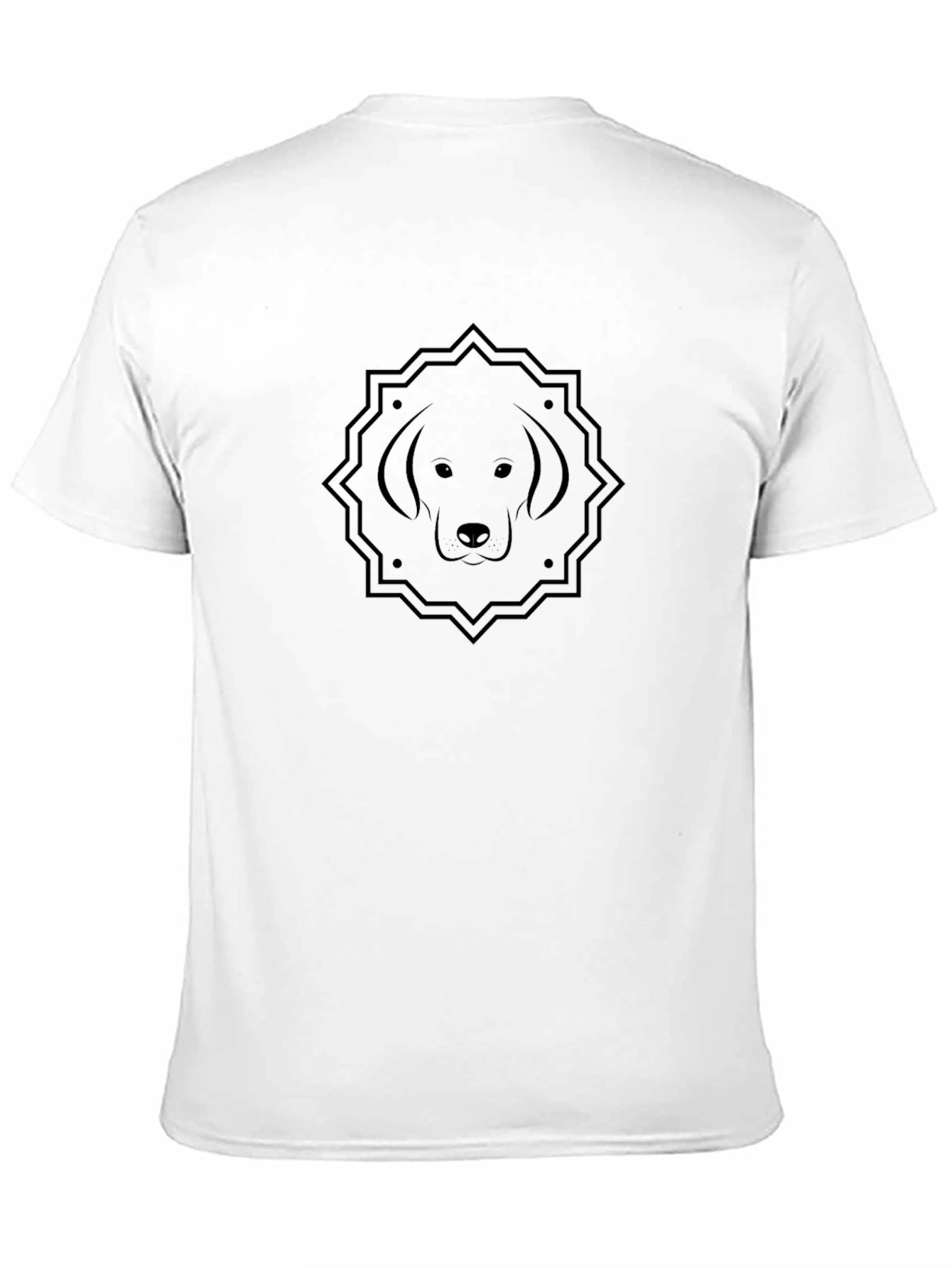Dog Face Graphic Black T-Shirt
