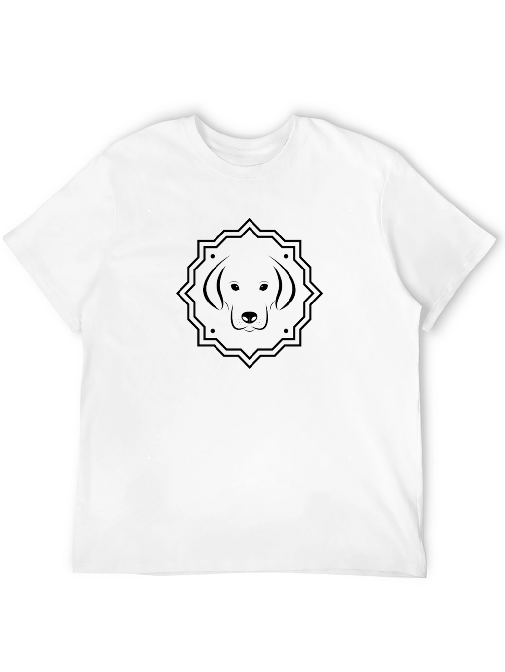 Dog Face Graphic Black T-Shirt