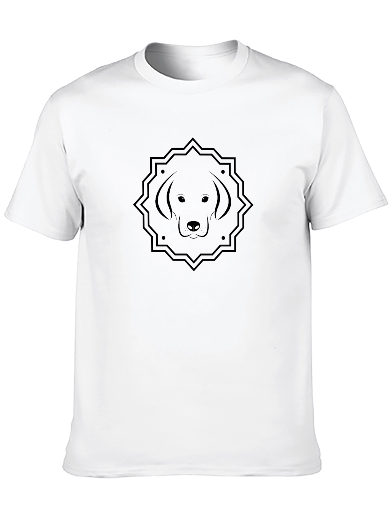 Dog Face Graphic Black T-Shirt