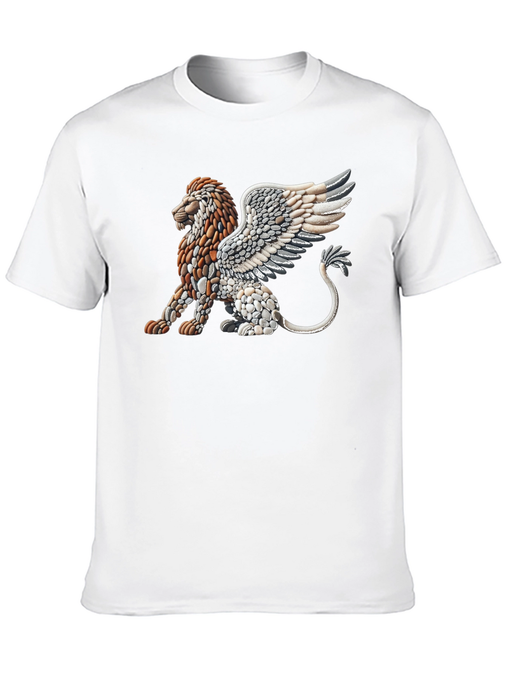 Stone Lion Graphic Tee - Unique Design