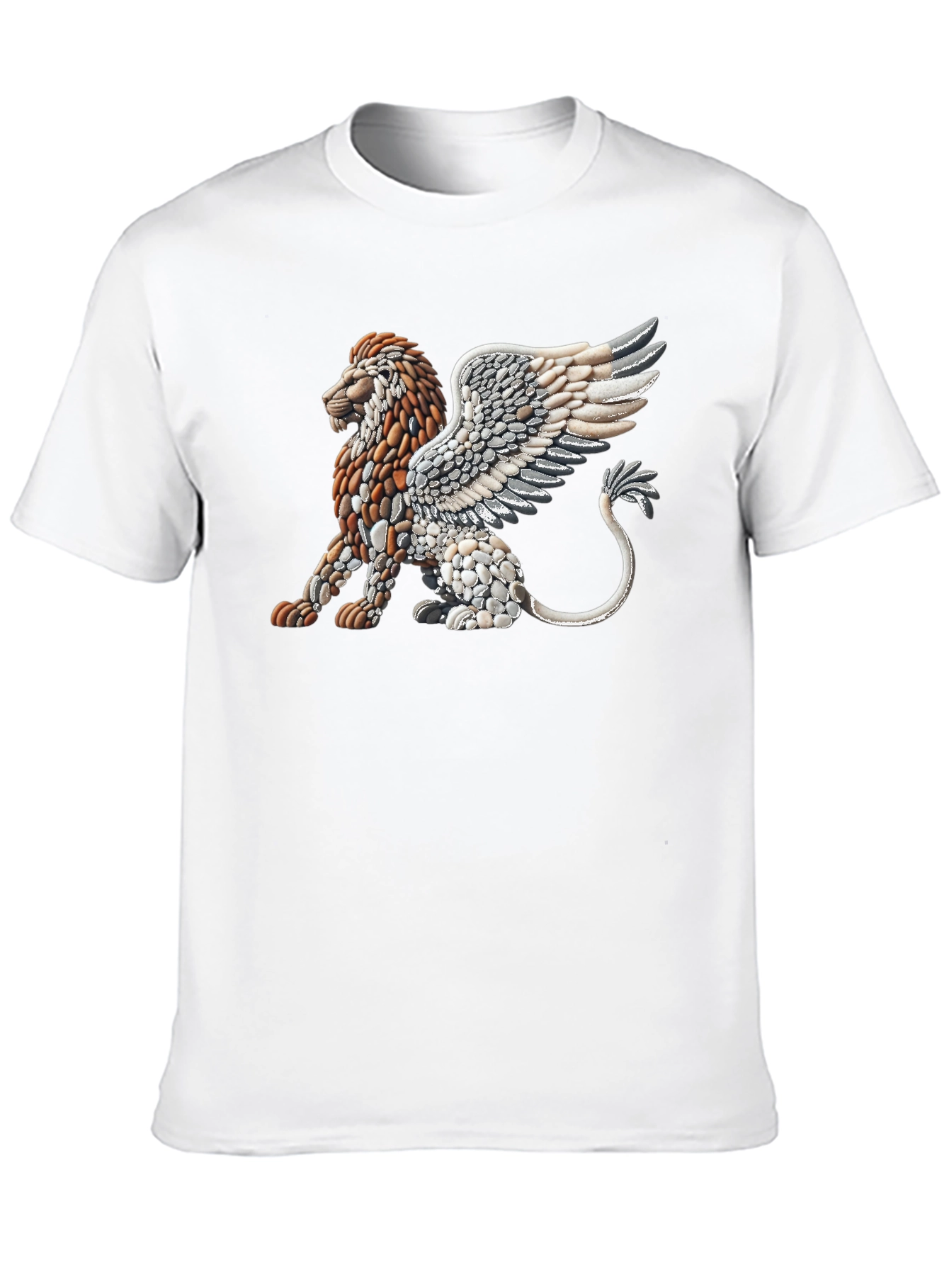 Stone Lion Graphic Tee - Unique Design