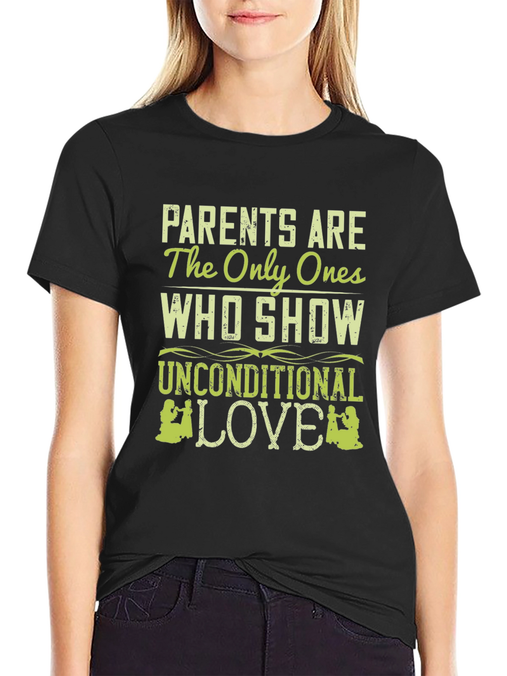 Parents Unconditional Love Black Tee