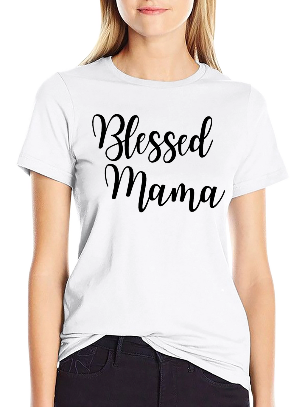 Blessed Mama Black T-Shirt