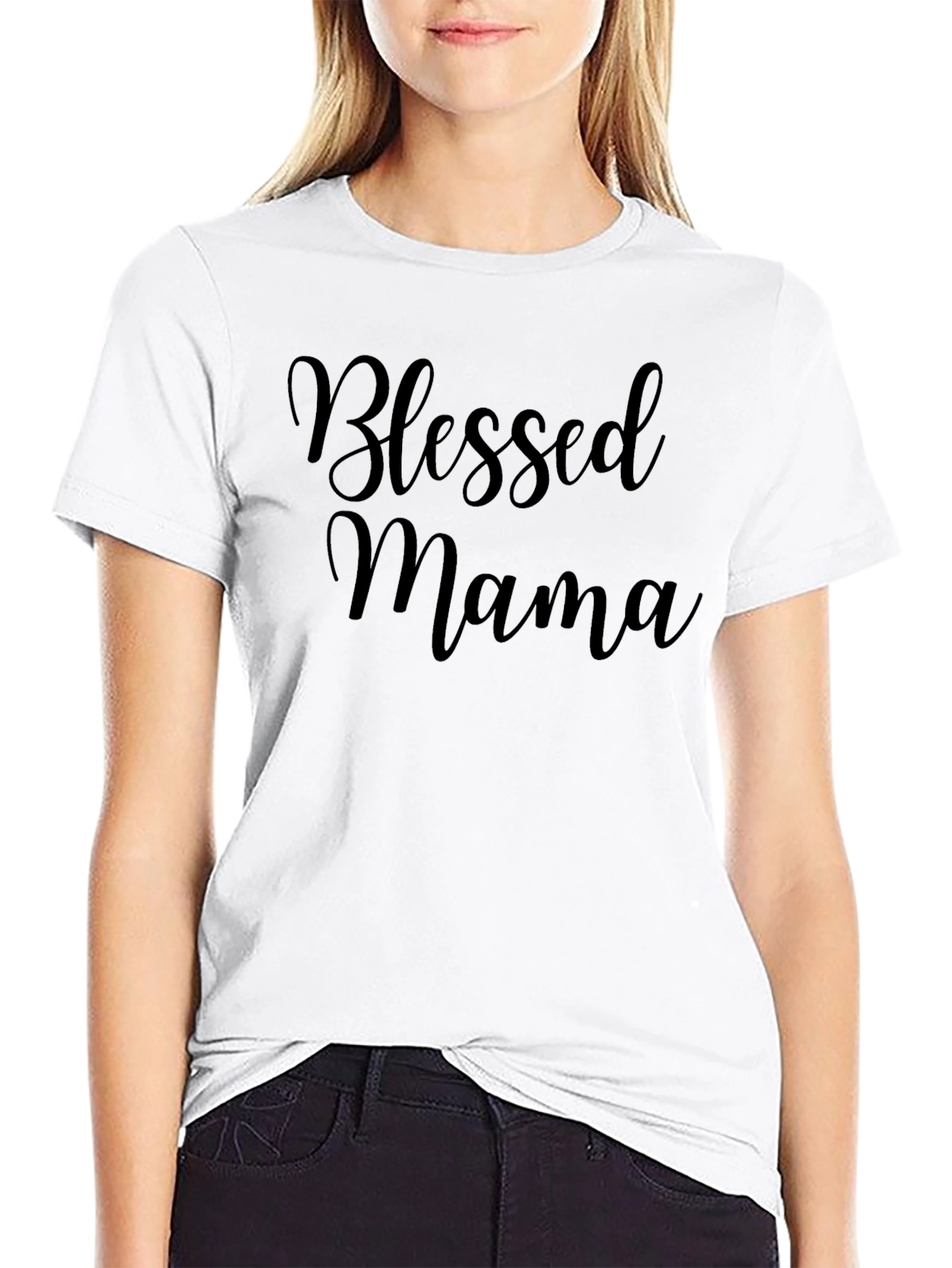 Blessed Mama Black T-Shirt