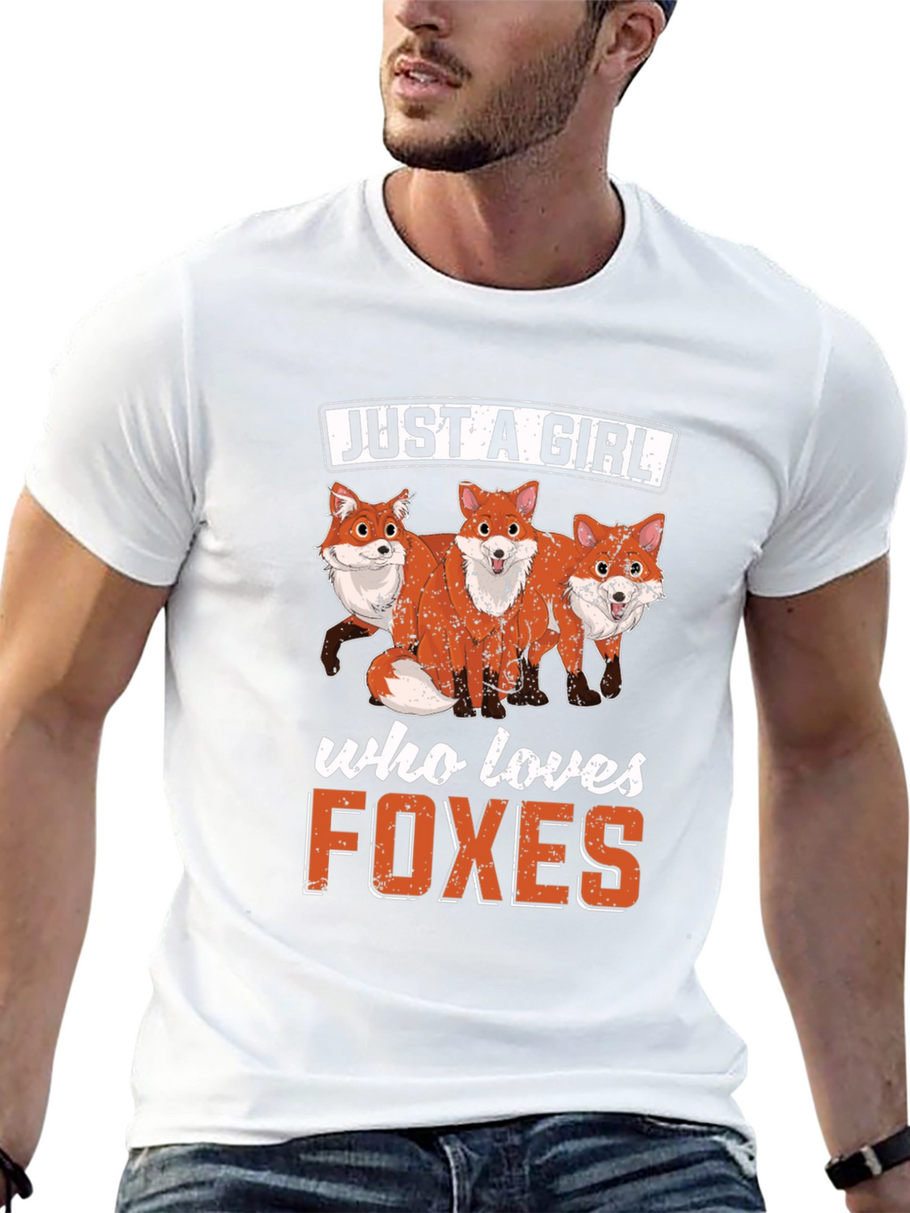 Just A Girl Who Loves Foxes Graphic T-Shirt