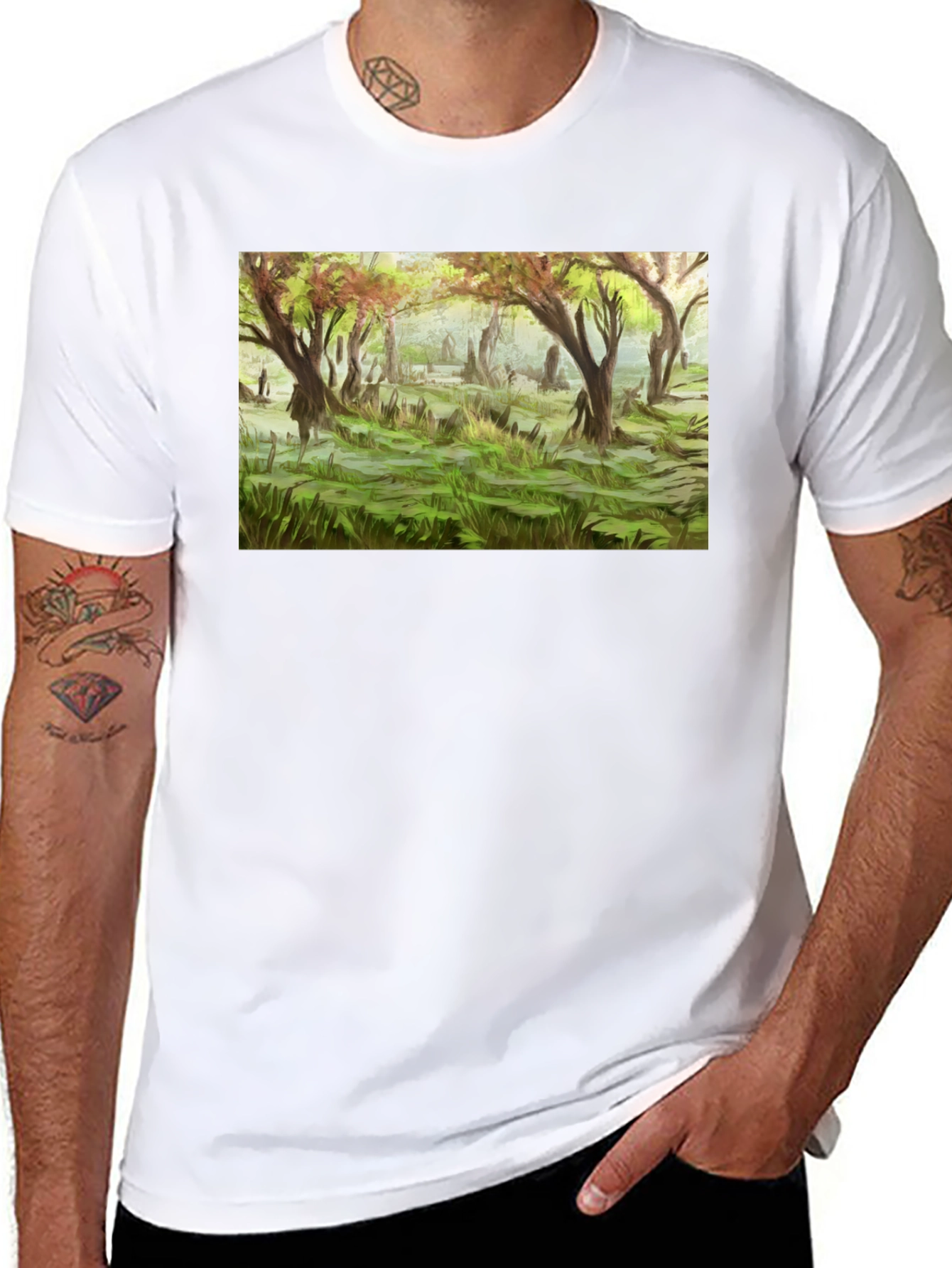 Ethereal Forest Graphic Tee - Nature Inspired Apparel
