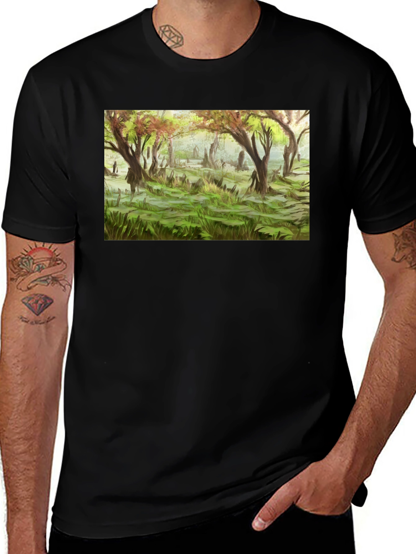 Ethereal Forest Graphic Tee - Nature Inspired Apparel