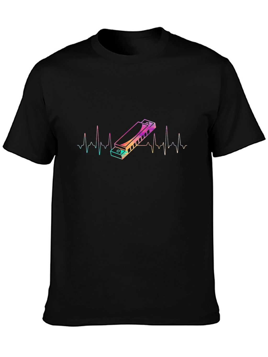 Harmonica Heartbeat Graphic Tee - Musicians T-Shirt