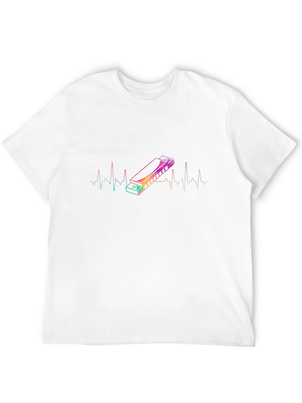 Harmonica Heartbeat Graphic Tee - Musicians T-Shirt