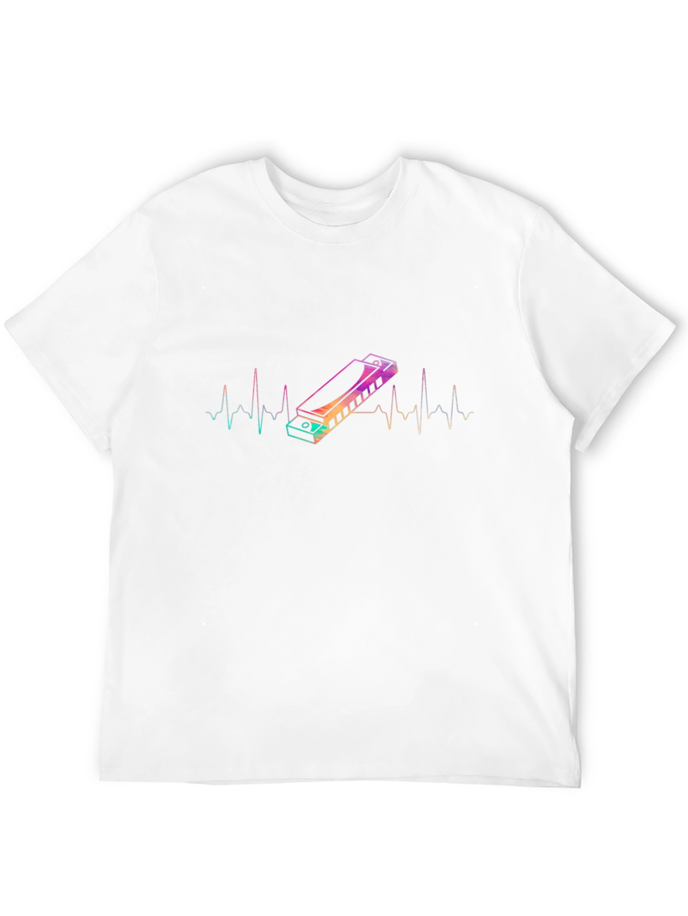 Harmonica Heartbeat Graphic Tee - Musicians T-Shirt