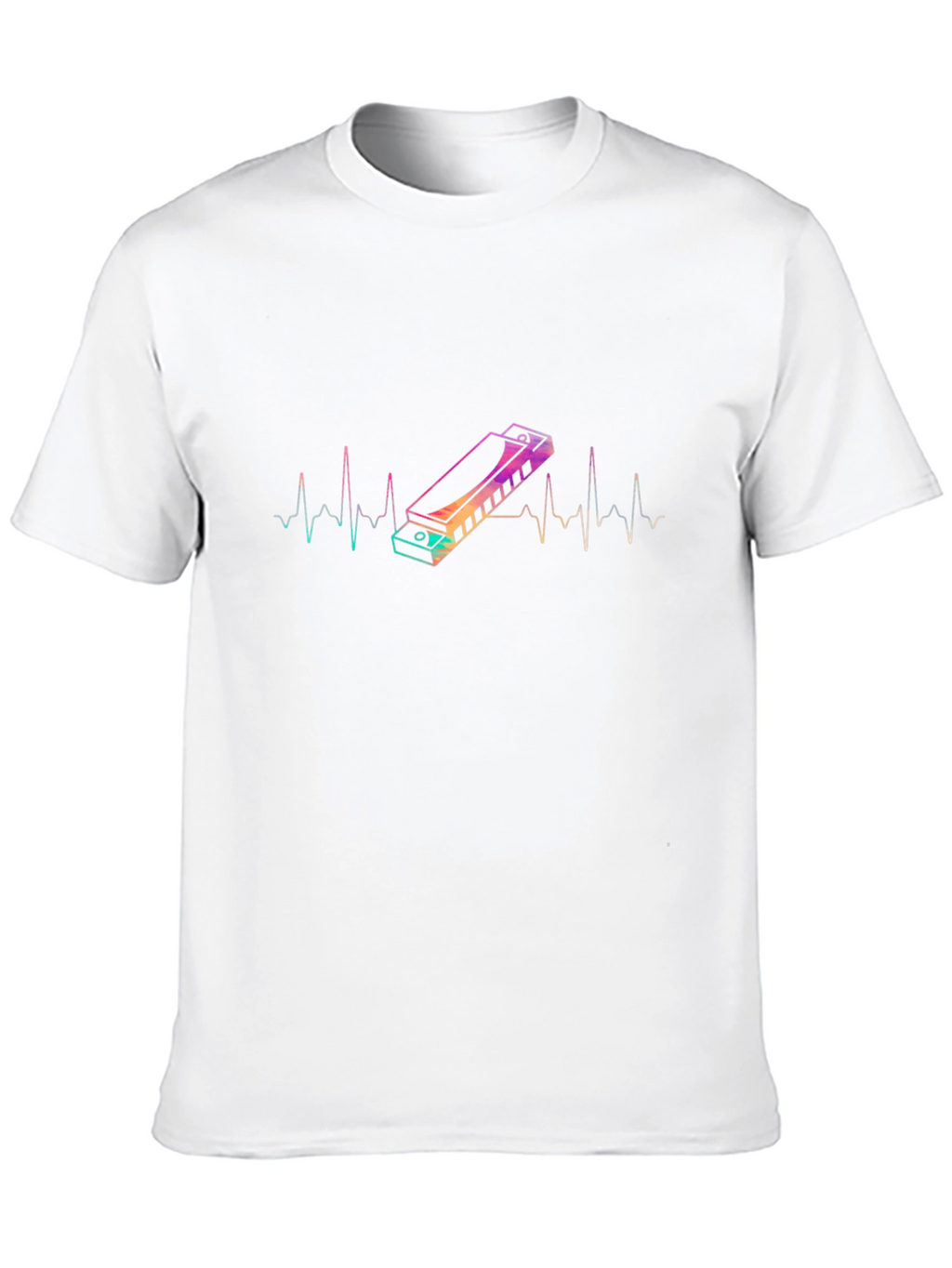 Harmonica Heartbeat Graphic Tee - Musicians T-Shirt