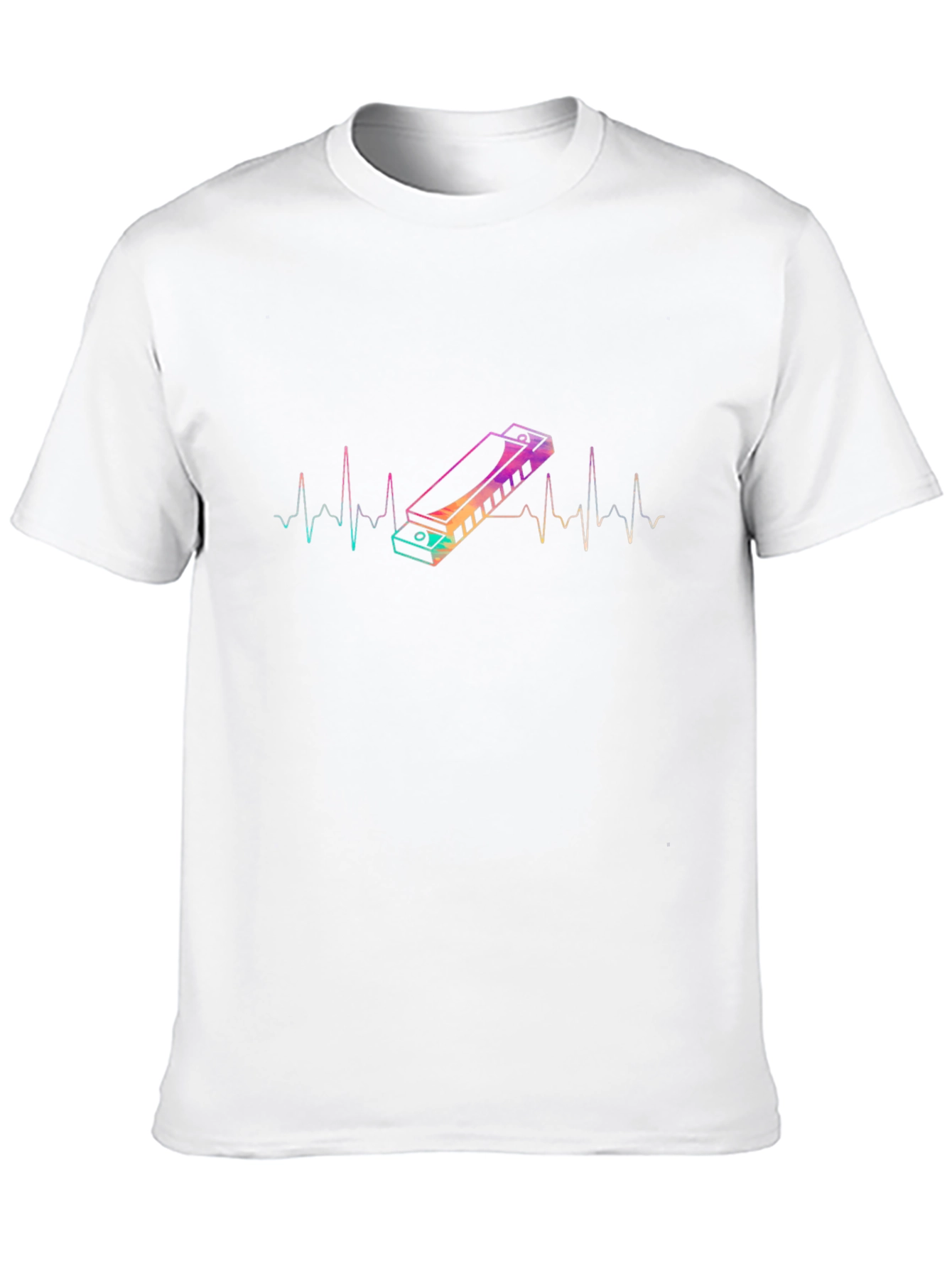 Harmonica Heartbeat Graphic Tee - Musicians T-Shirt