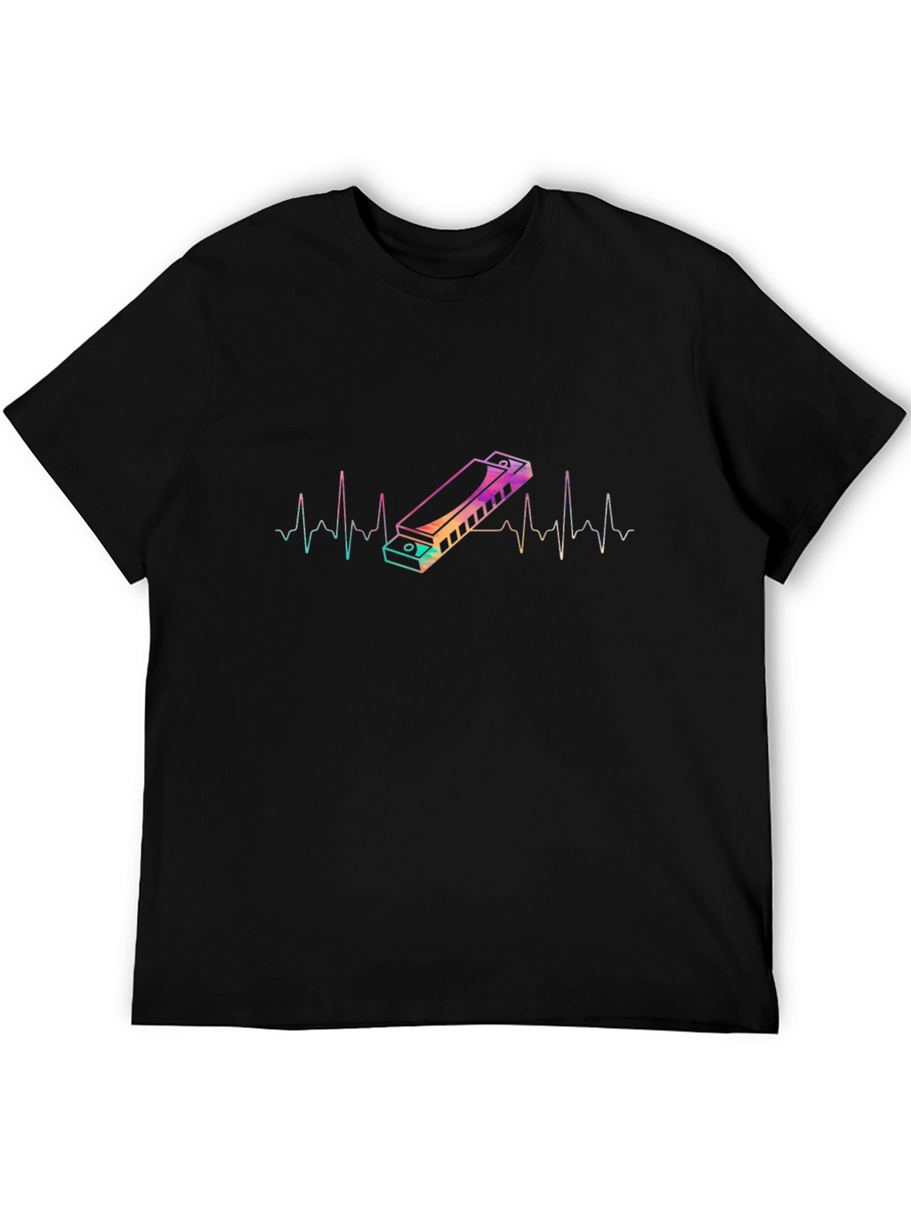 Harmonica Heartbeat Graphic Tee - Musicians T-Shirt