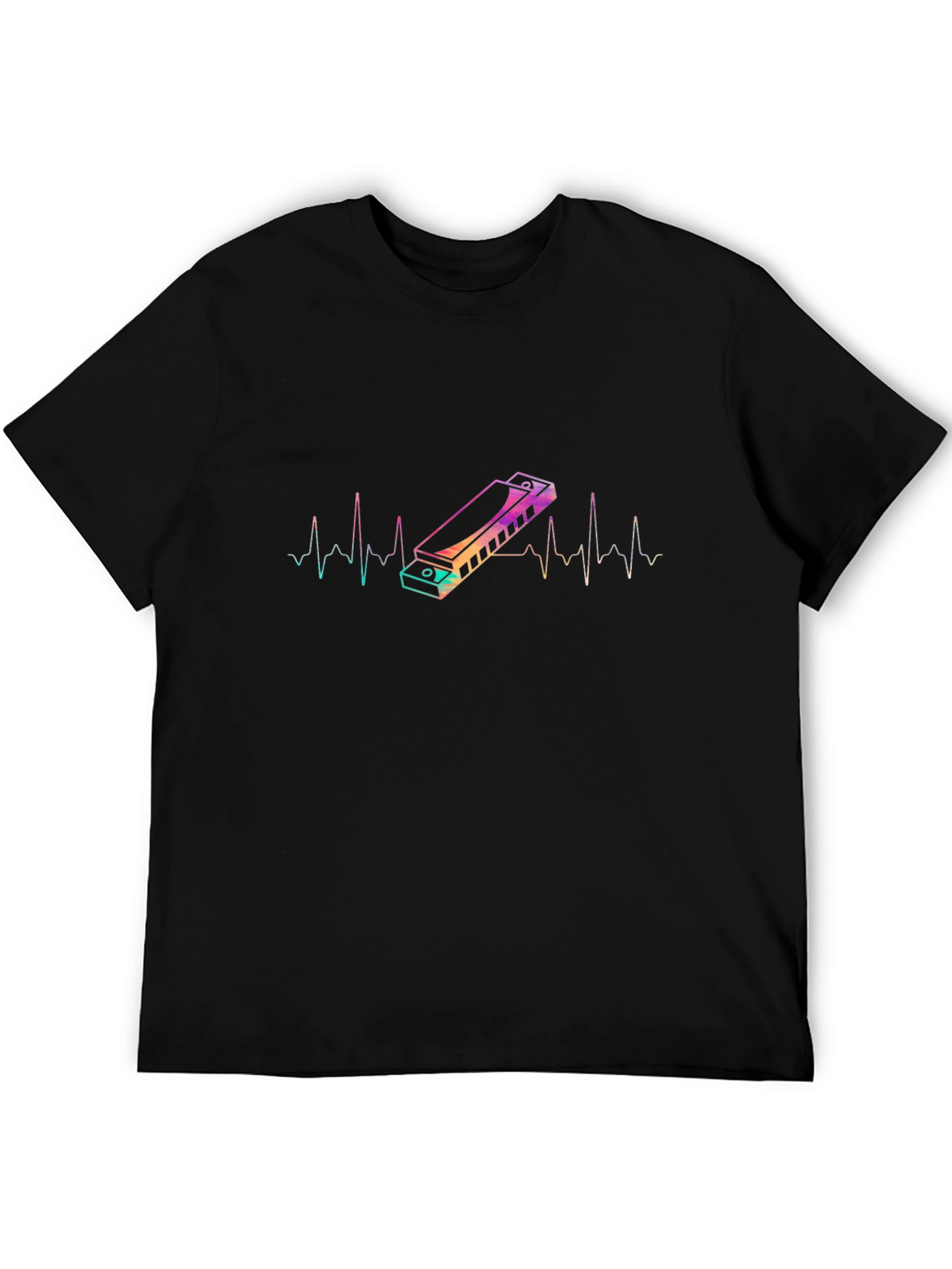 Harmonica Heartbeat Graphic Tee - Musicians T-Shirt