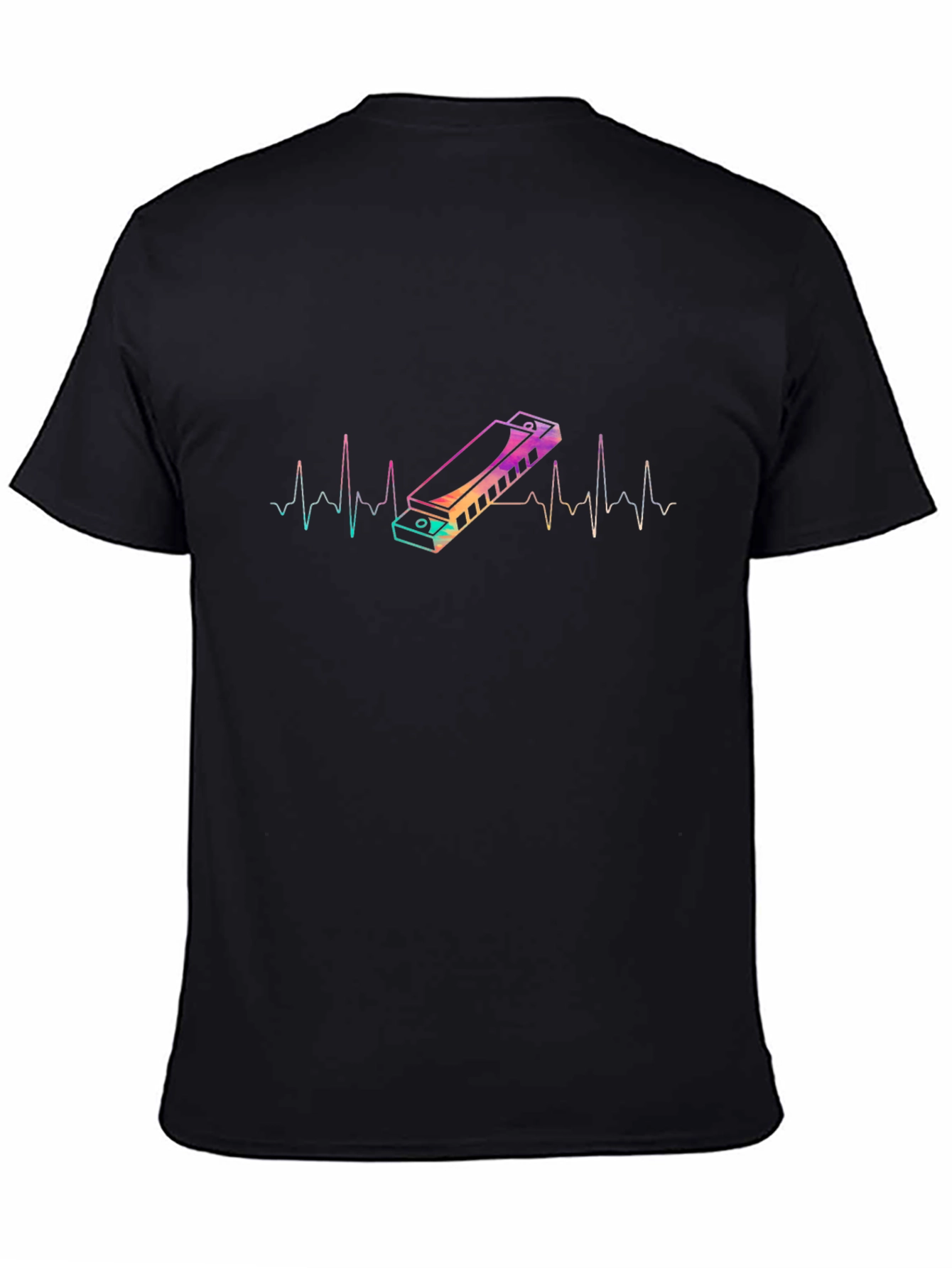 Harmonica Heartbeat Graphic Tee - Musicians T-Shirt
