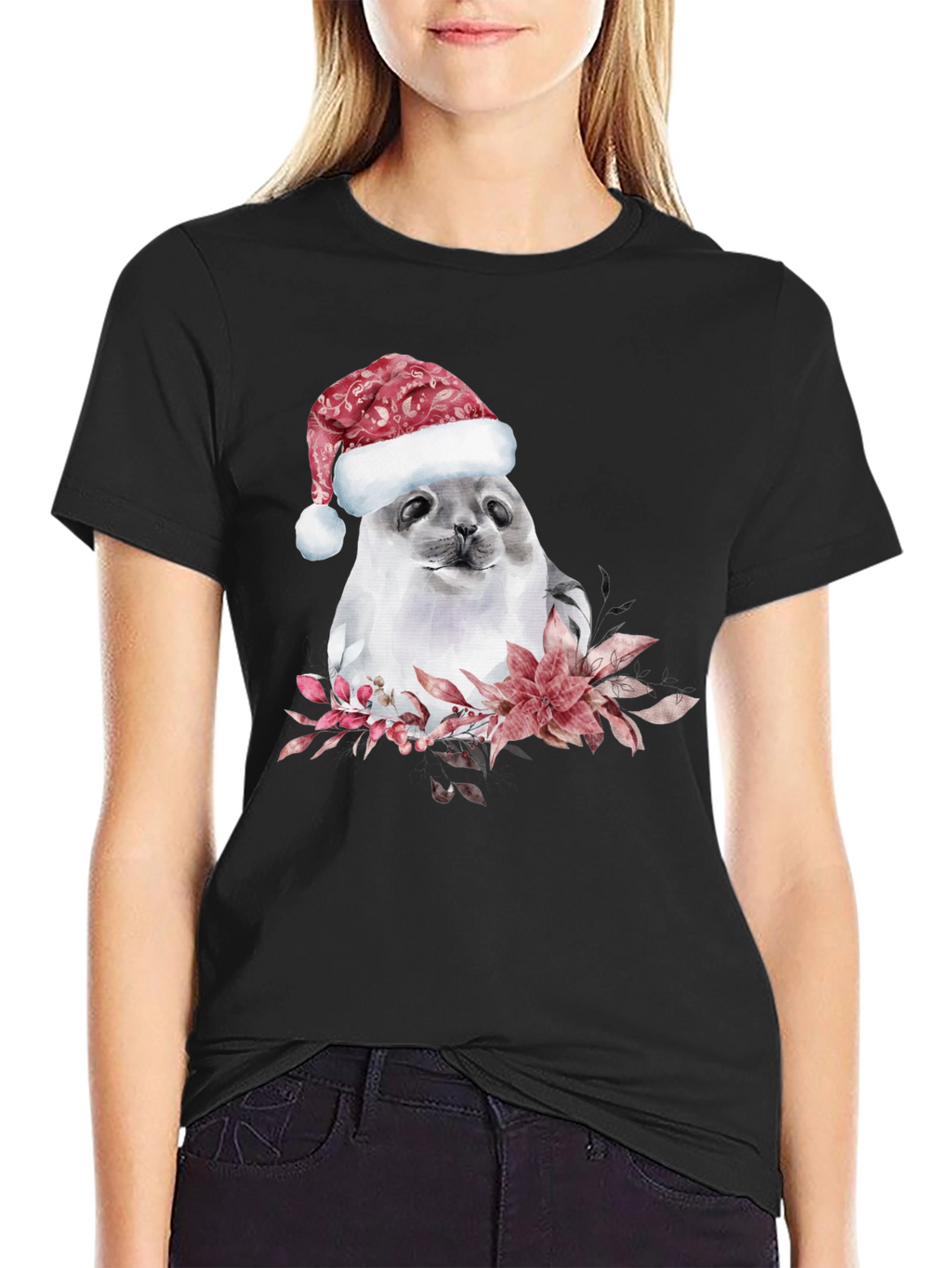 Festive Seal Holiday T-Shirt