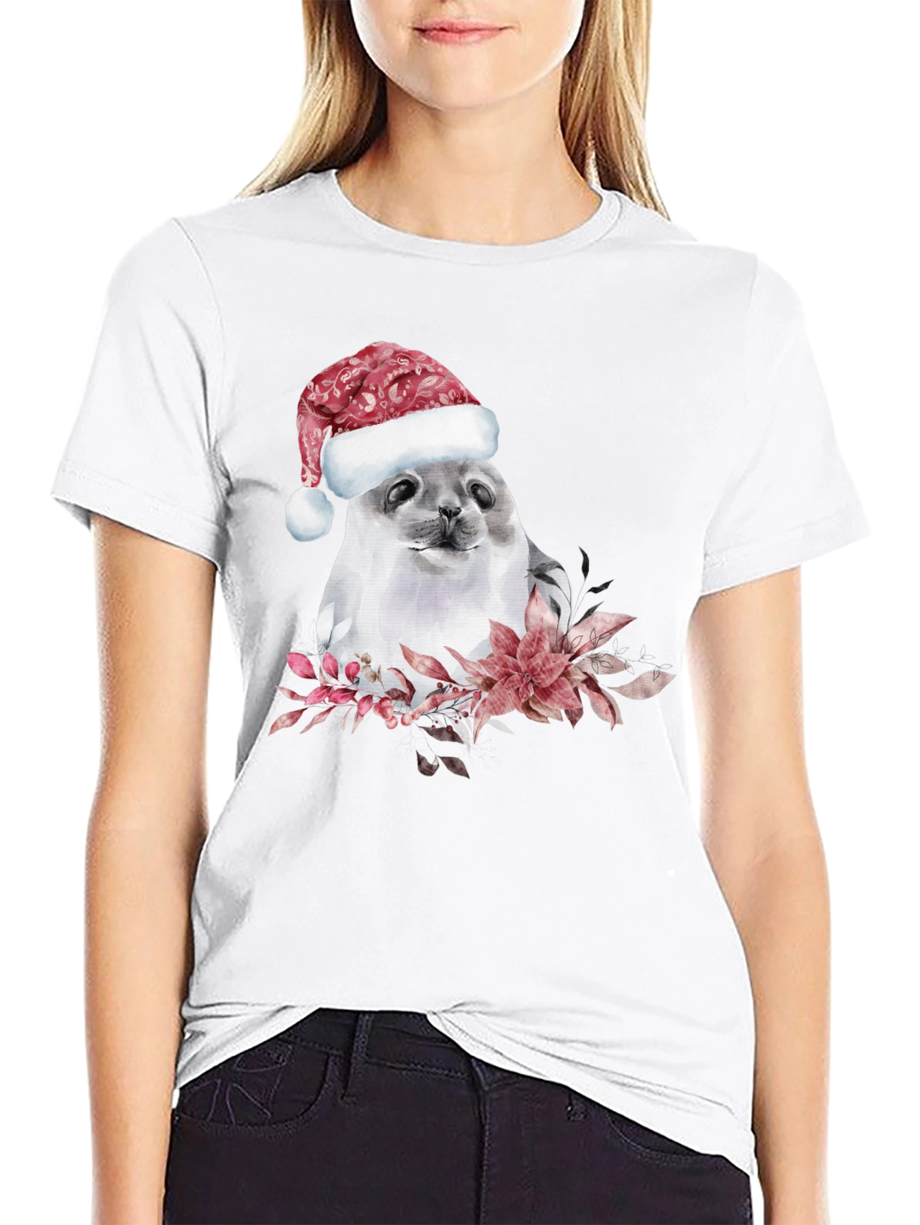 Festive Seal Holiday T-Shirt