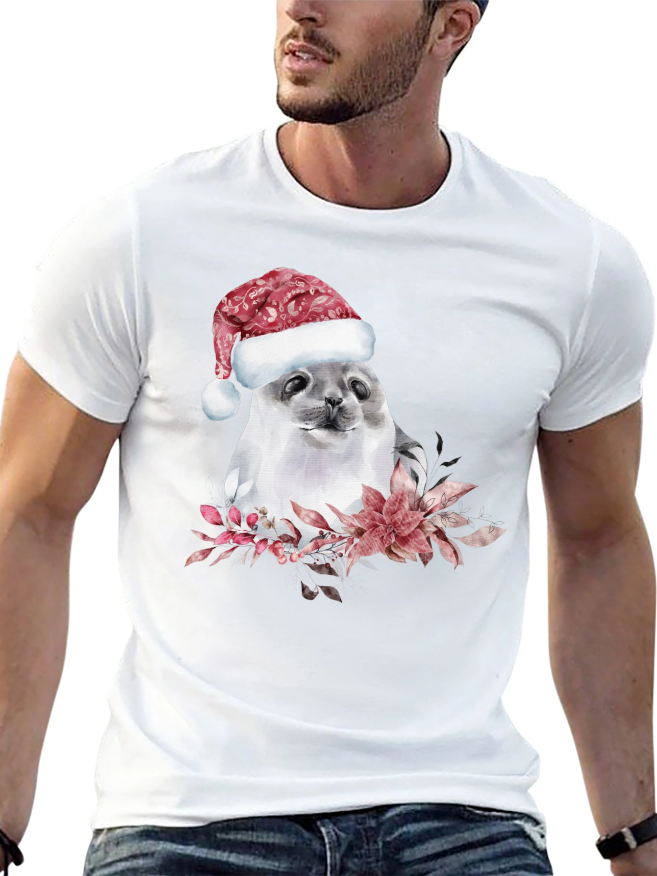 Festive Seal Holiday T-Shirt