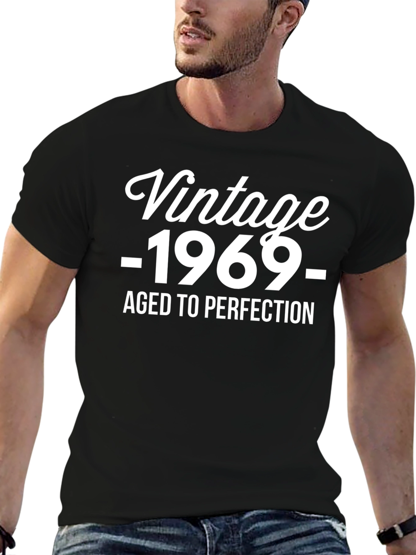 Vintage 1969 Aged to Perfection Black T-Shirt