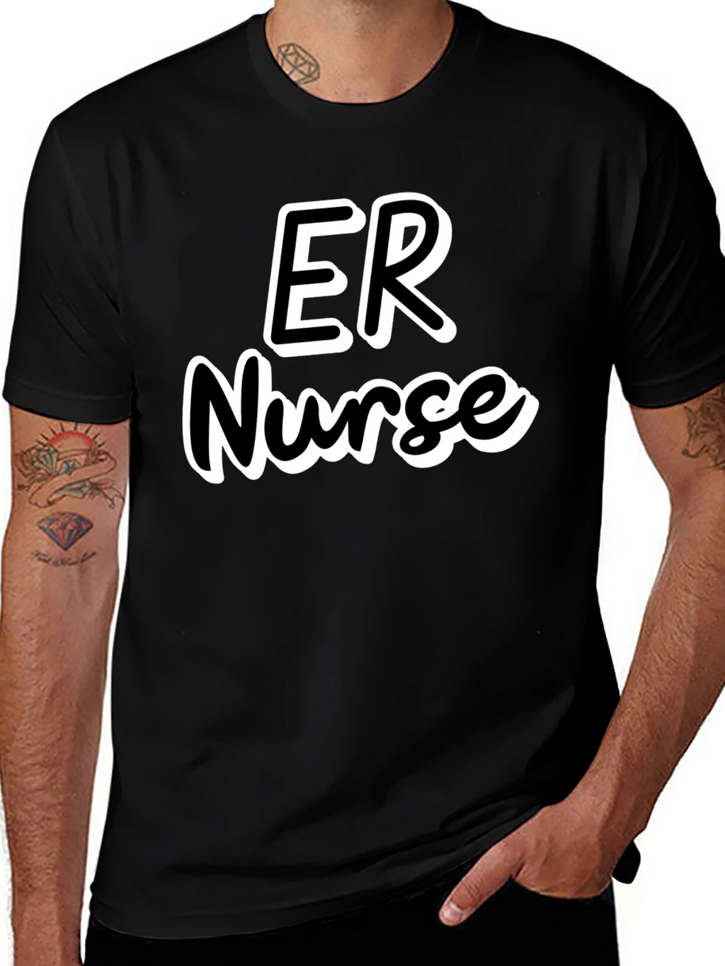 ER Nurse T-Shirt - Black Emergency Room Apparel