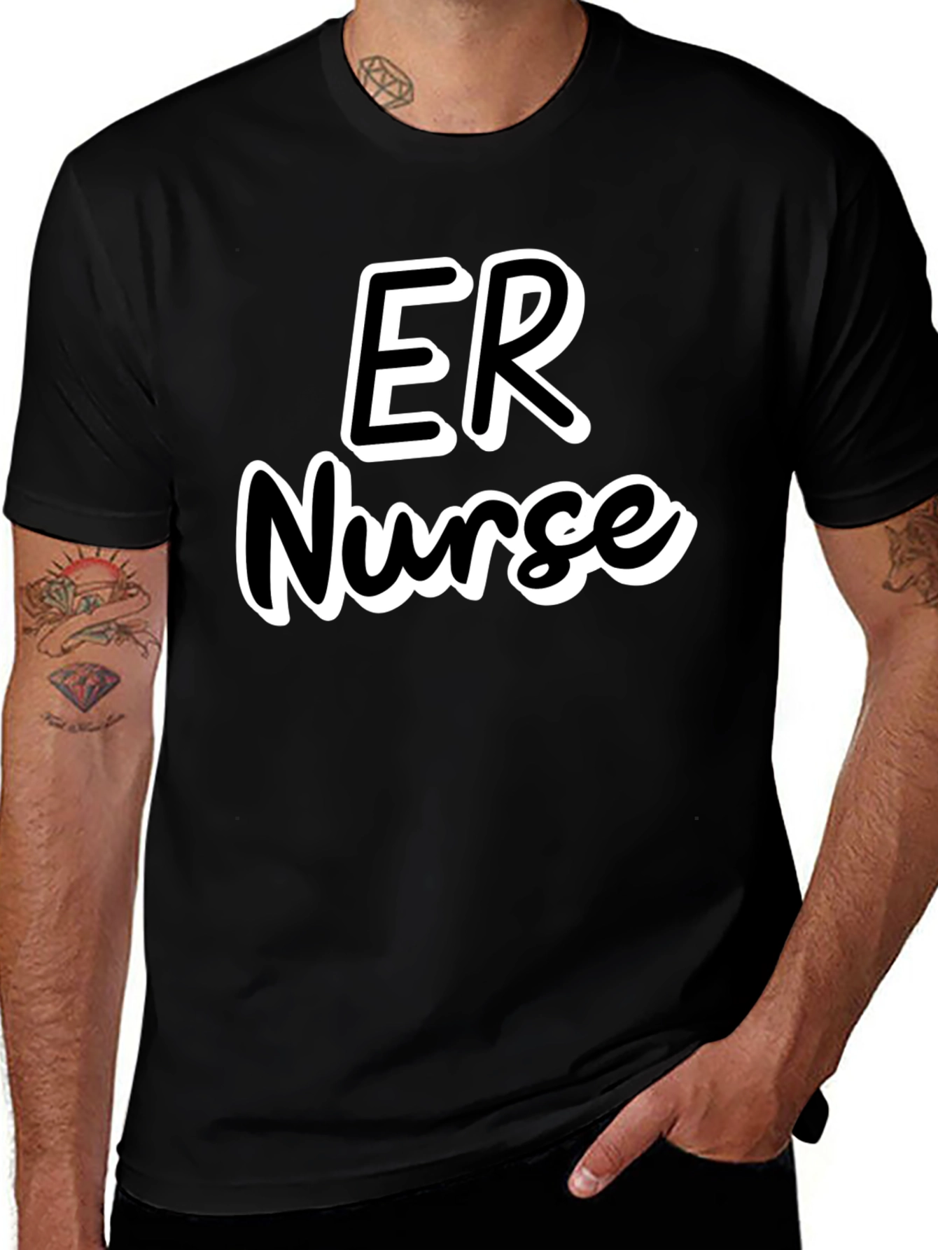 ER Nurse T-Shirt - Black Emergency Room Apparel