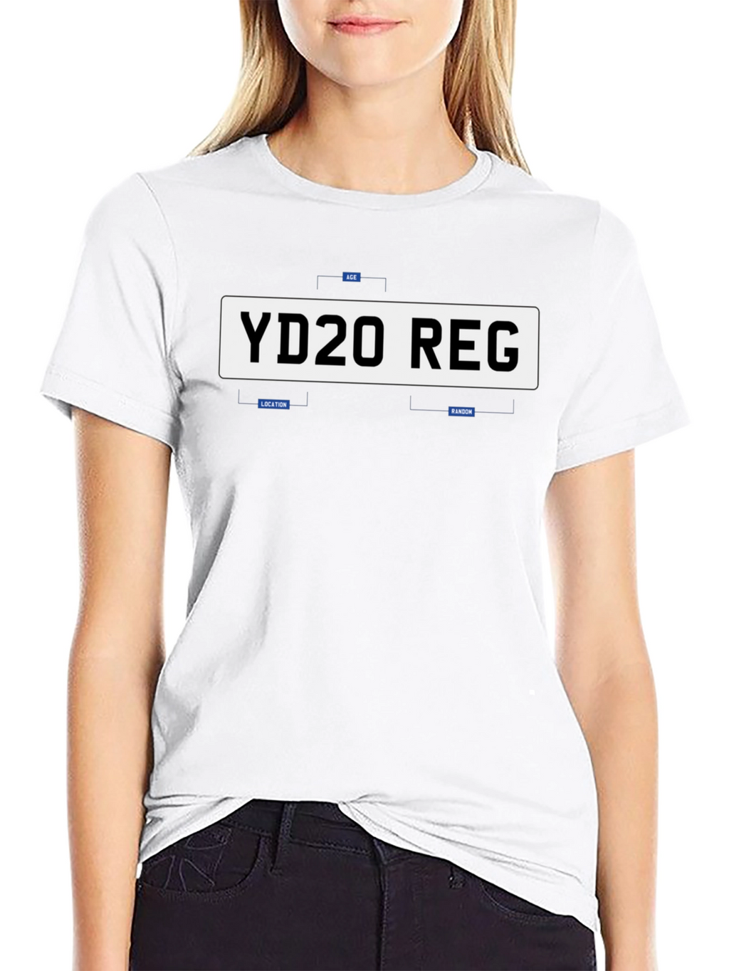 Novelty License Plate Style T-Shirt - YD20 REG