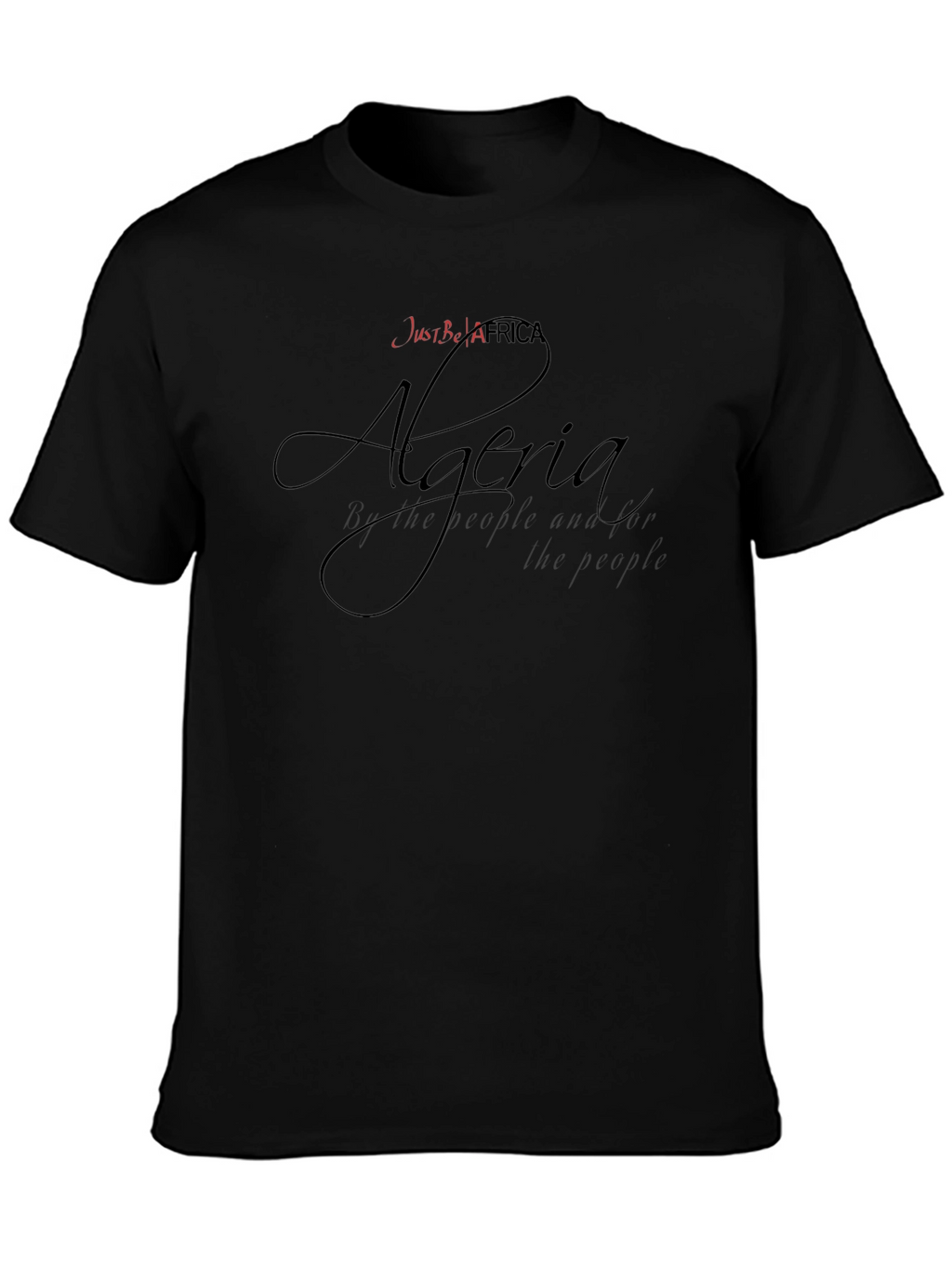 Just Be Africa Algeria Graphic Black T-Shirt