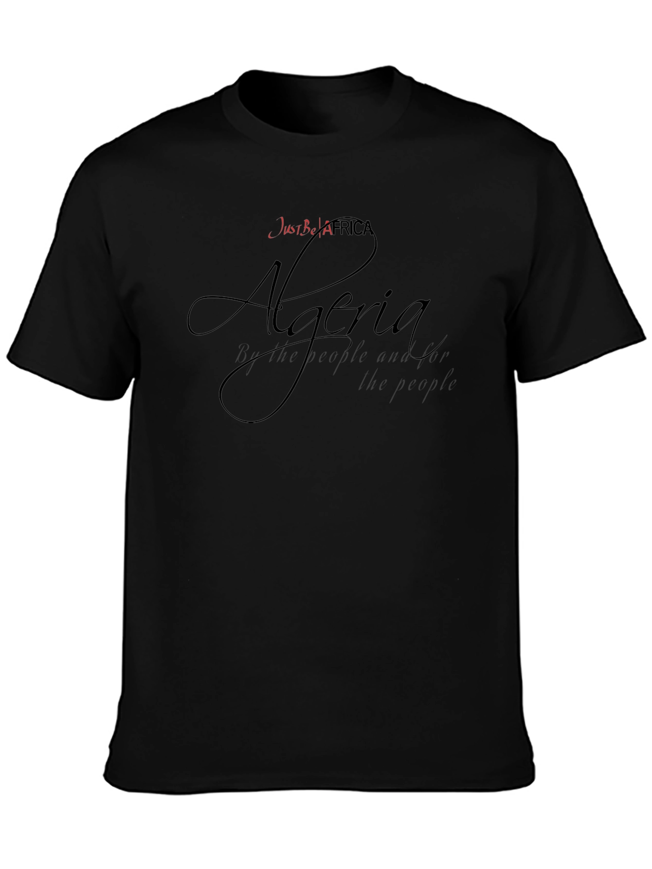 Just Be Africa Algeria Graphic Black T-Shirt