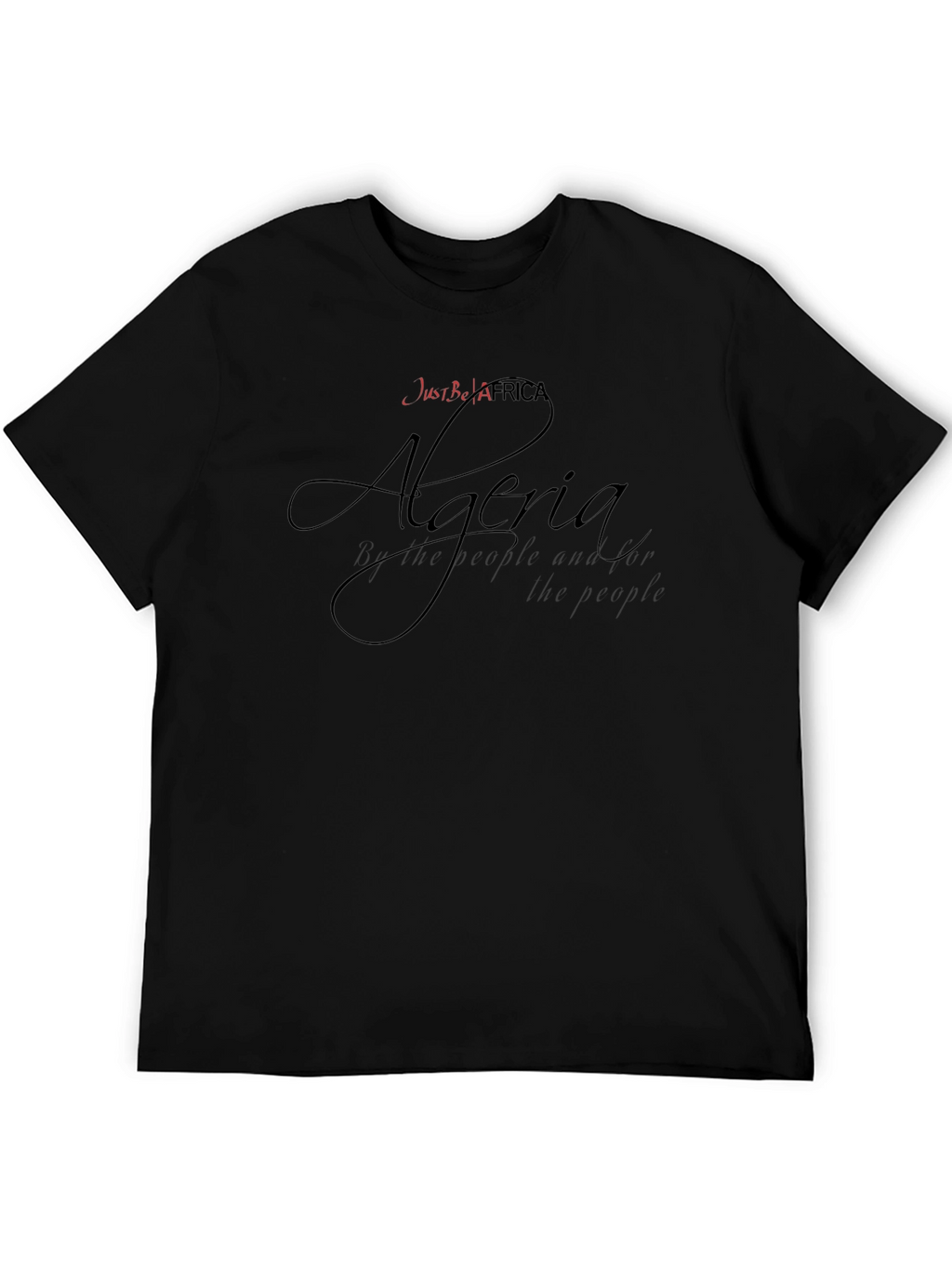 Just Be Africa Algeria Graphic Black T-Shirt