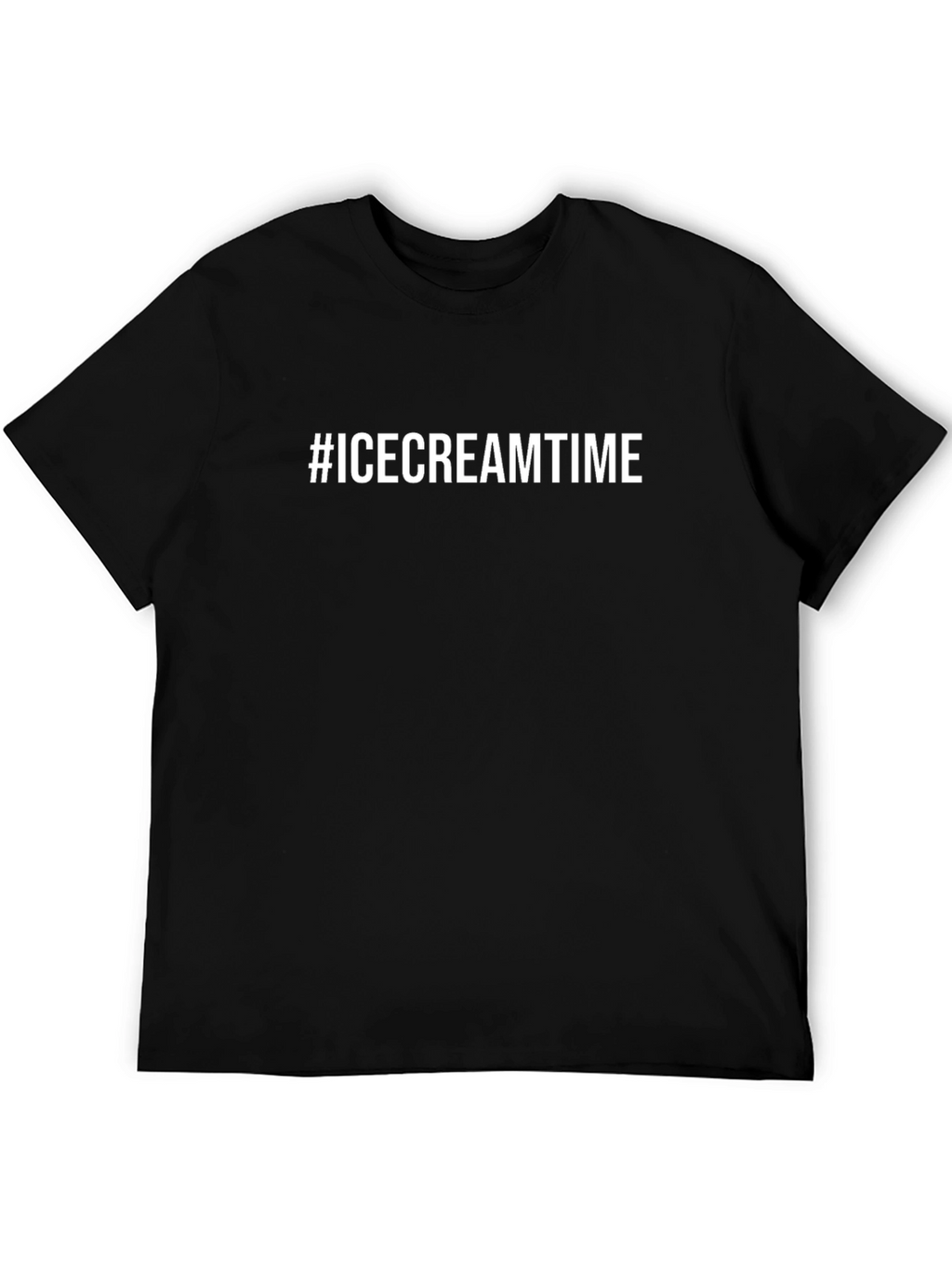 #IceCreamTime Black Graphic Tee - Casual Style
