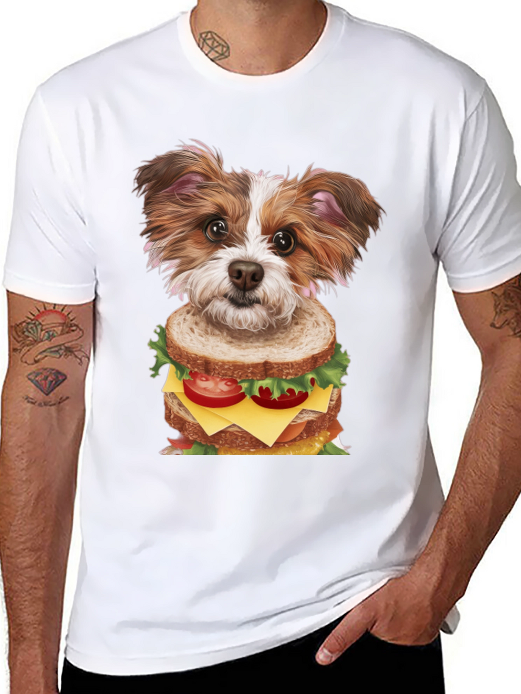 Dog Sandwich Graphic Tee - Unique Style