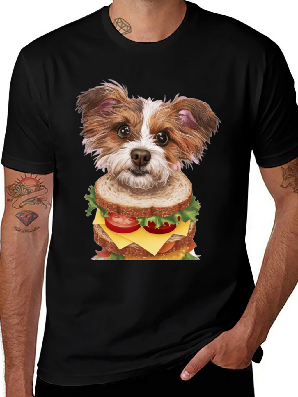 Dog Sandwich Graphic Tee - Unique Style