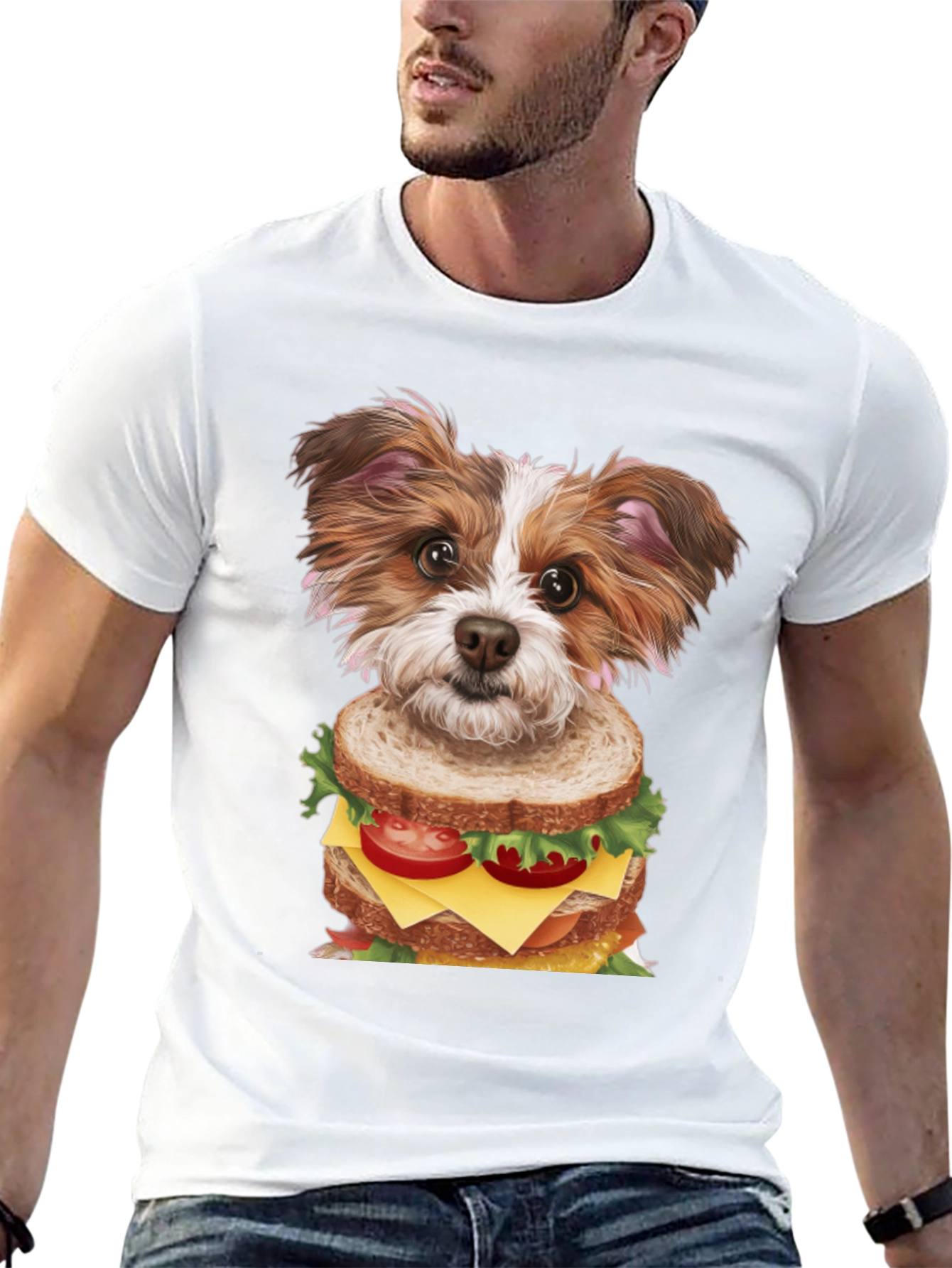 Dog Sandwich Graphic Tee - Unique Style