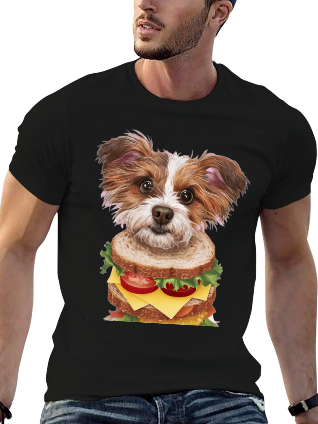 Dog Sandwich Graphic Tee - Unique Style