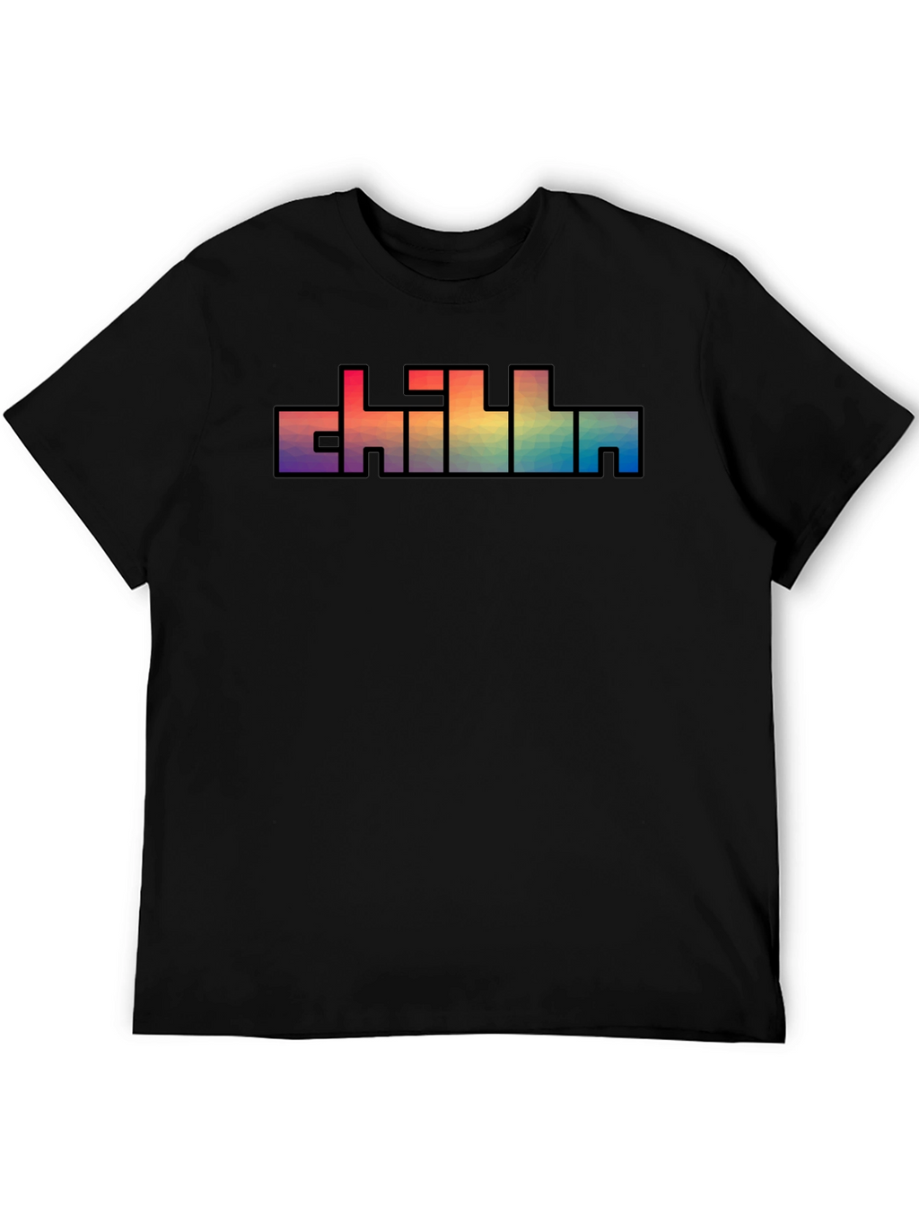 Chill Text Rainbow Graphic T-Shirt