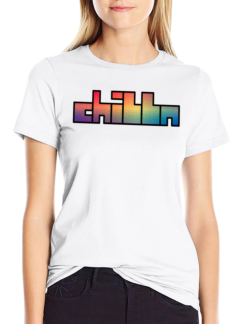 Chill Text Rainbow Graphic T-Shirt