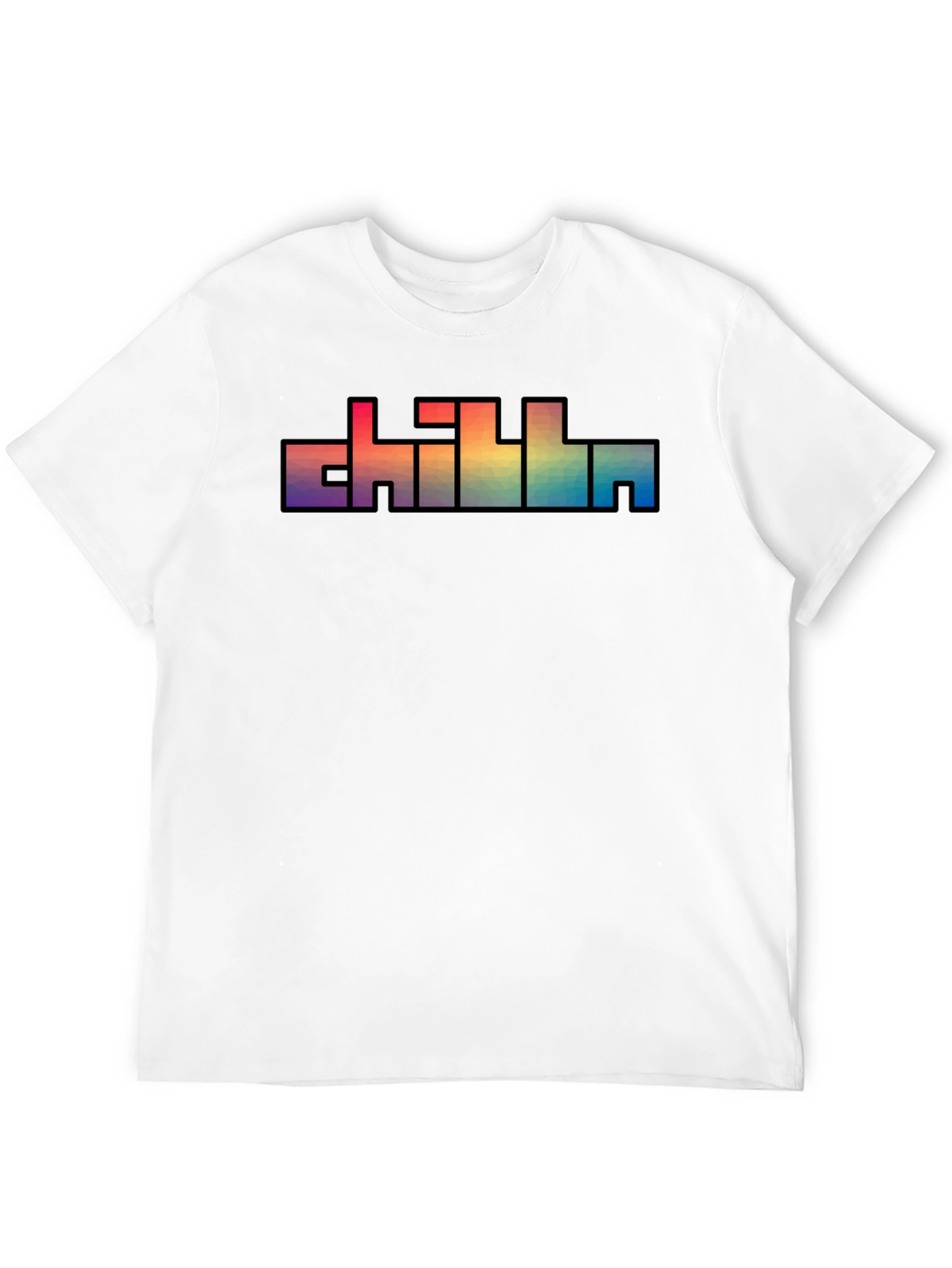 Chill Text Rainbow Graphic T-Shirt