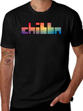 Chill Text Rainbow Graphic T-Shirt