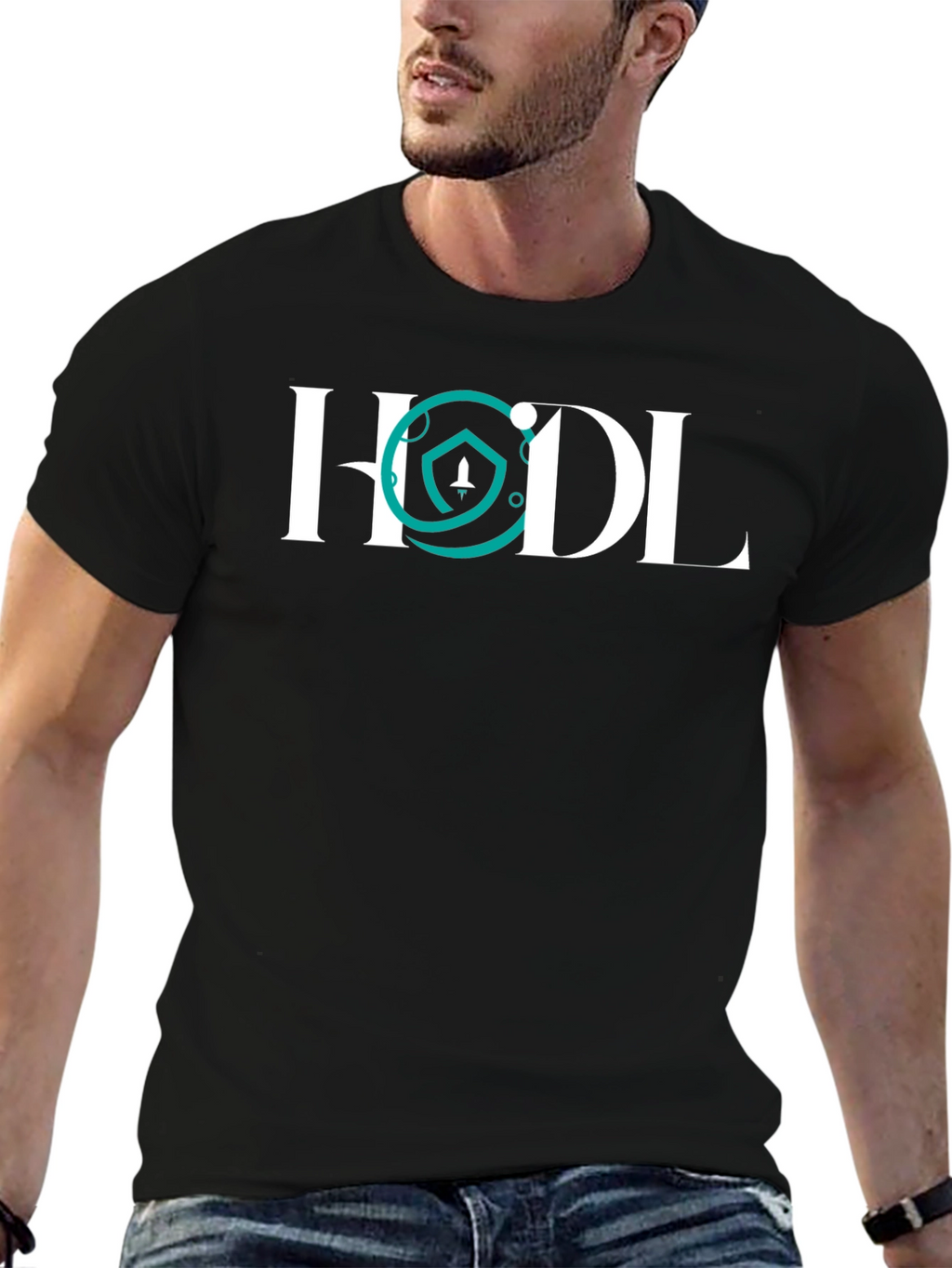 HODL Crypto T-Shirt - Black Cotton Blend