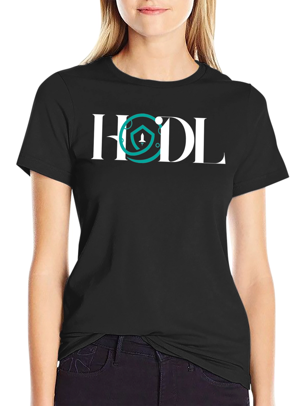 HODL Crypto T-Shirt - Black Cotton Blend