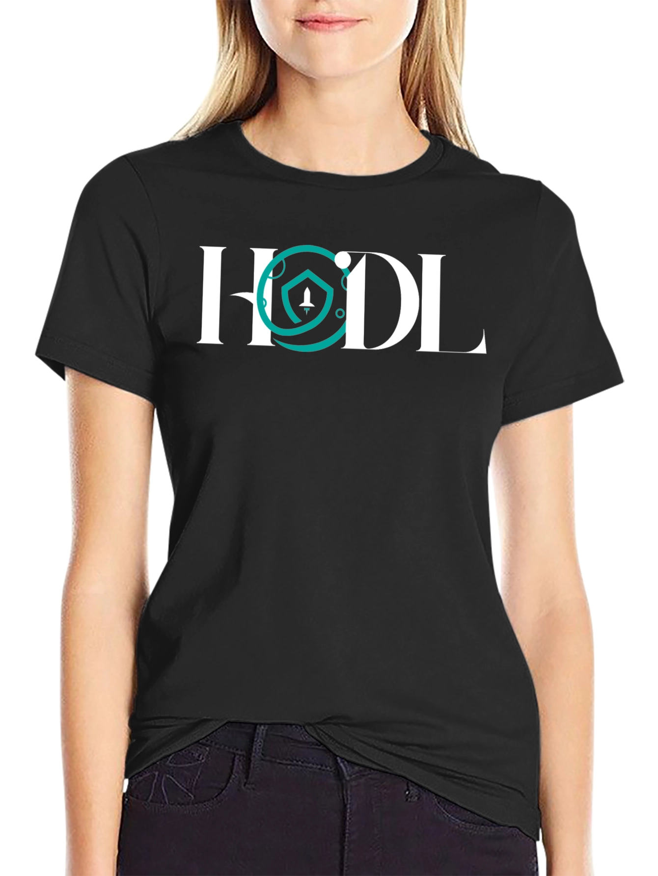 HODL Crypto T-Shirt - Black Cotton Blend