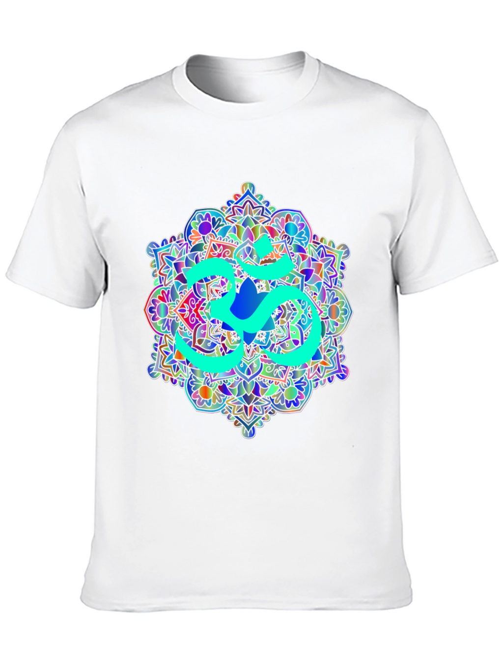 Om Mandala Graphic Tee - Black Cotton T-Shirt